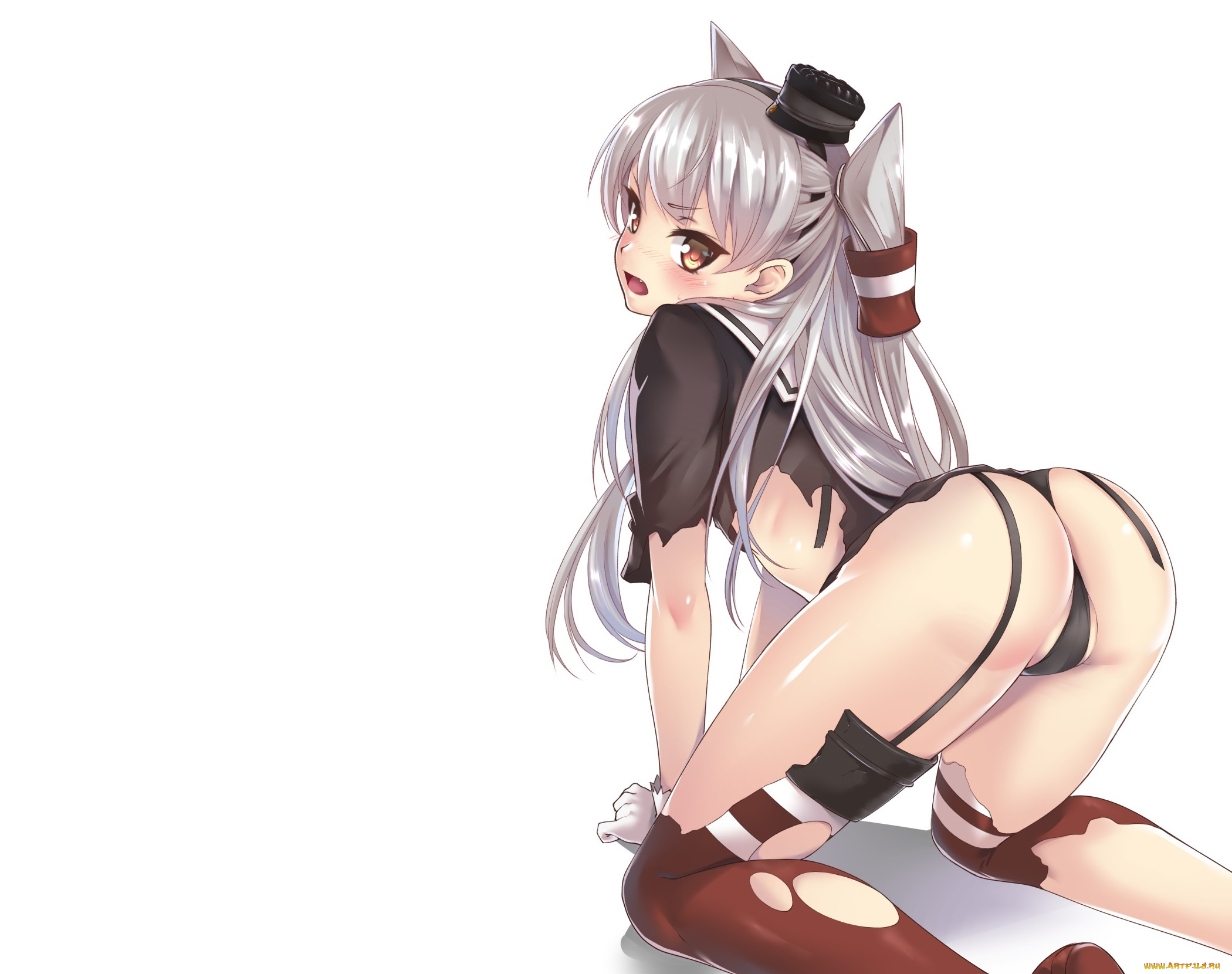 аниме, kantai, collection, попа, девушка, поза, эротика