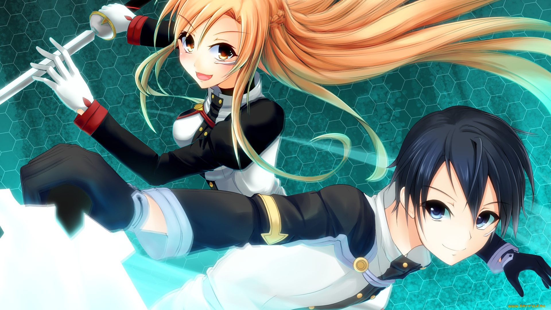 аниме, sword, art, online, асуна, kirito