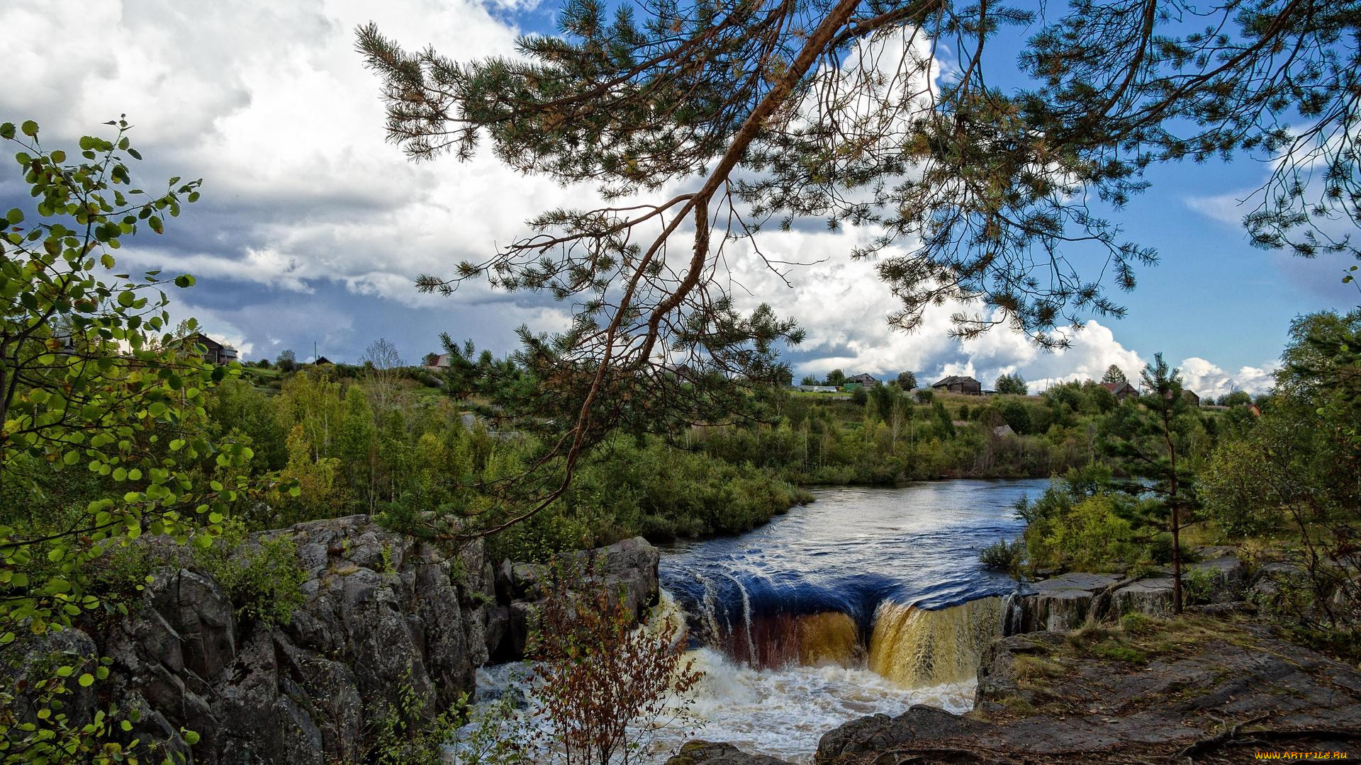 природа, водопады, водопад, россия, регион, карелия