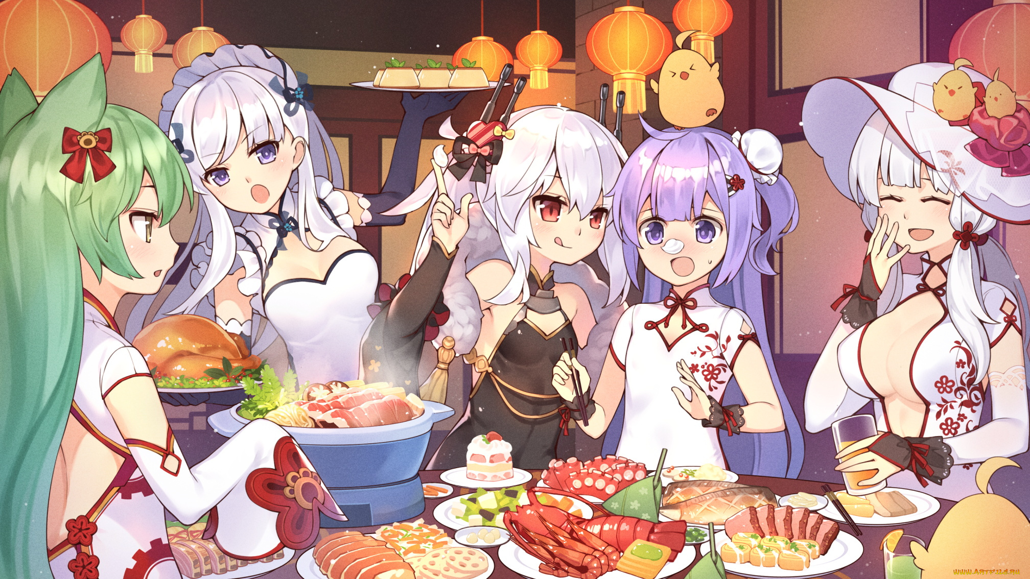 аниме, azur, lane, belfast, azur, lane, akashi, tsubasa, illustrious, hms, unicorn, hmas, vampire