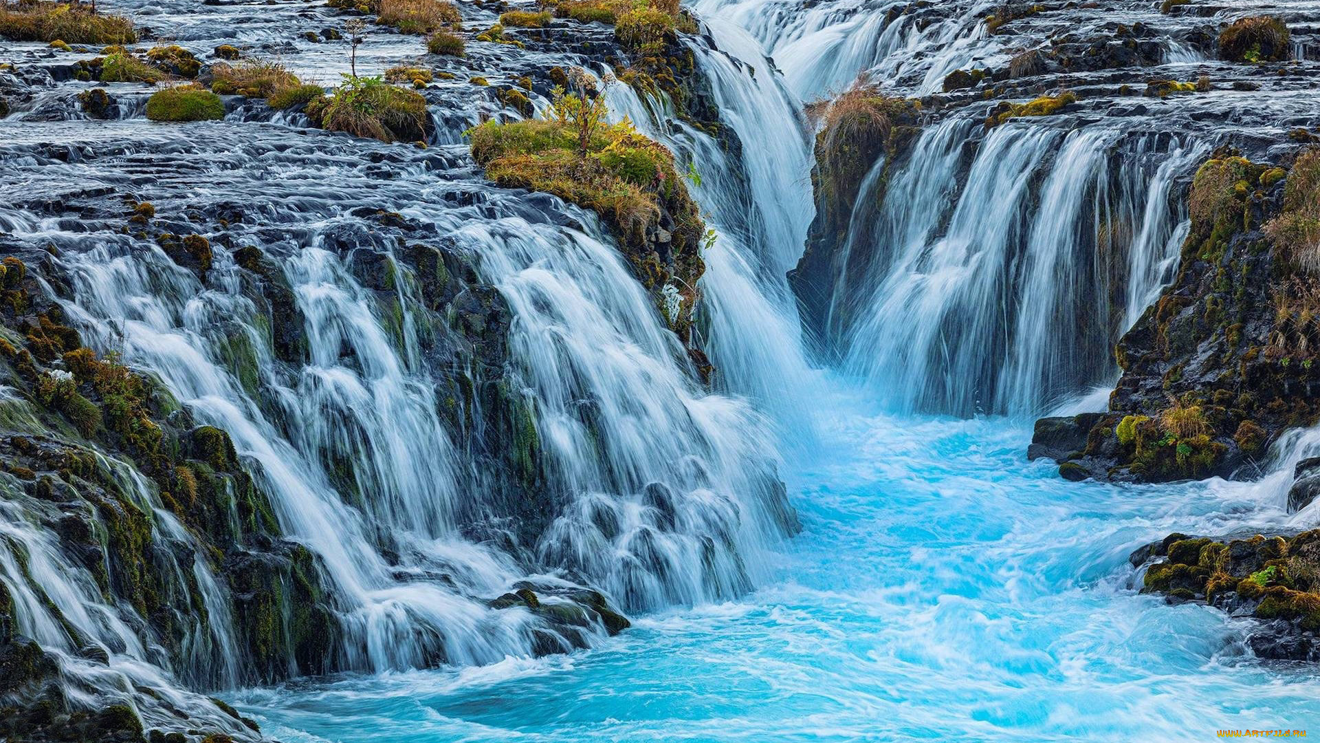 bruarfoss, iceland, природа, водопады