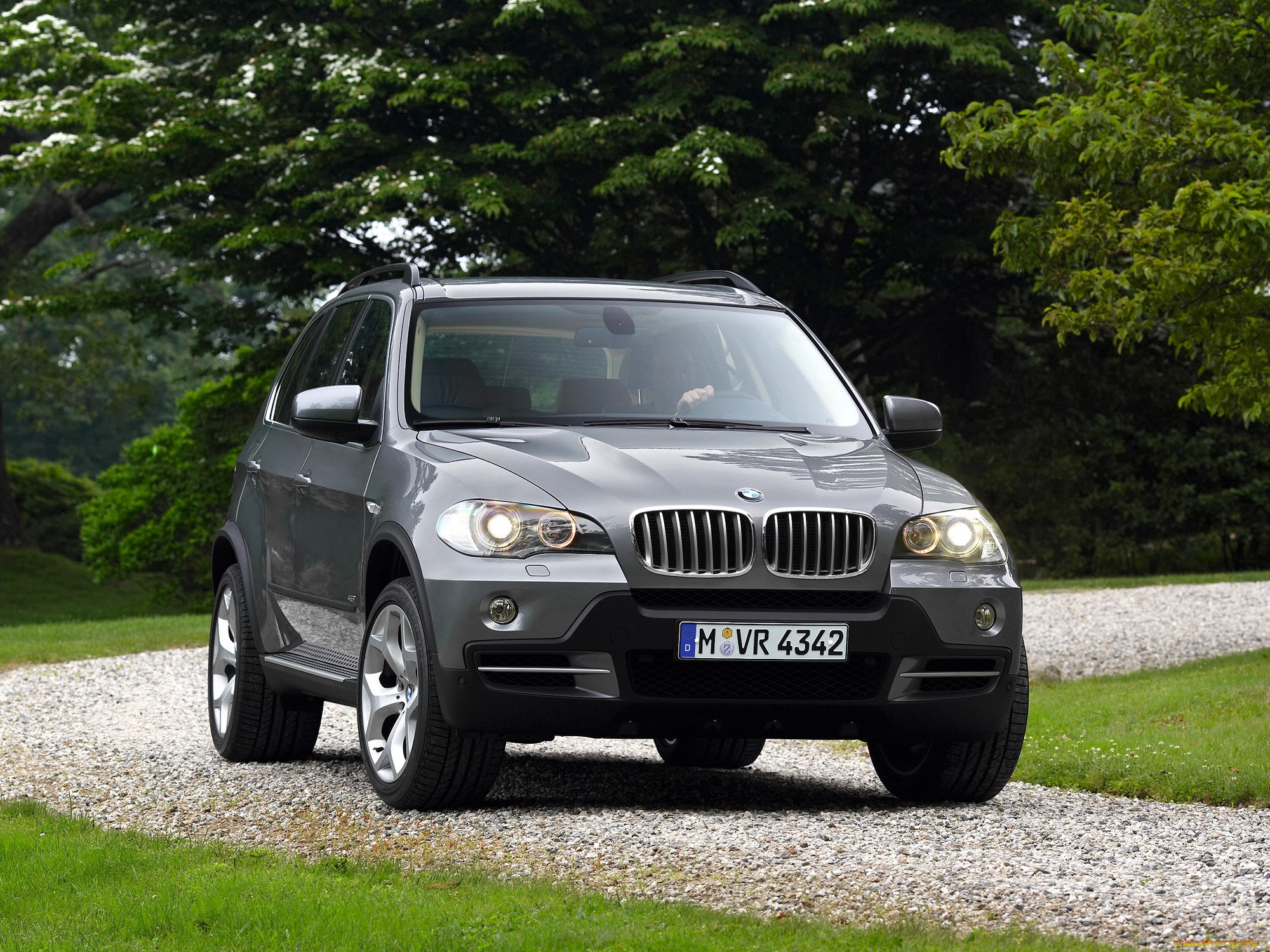 bmw, x5, автомобили, bmw, серый, дорожка