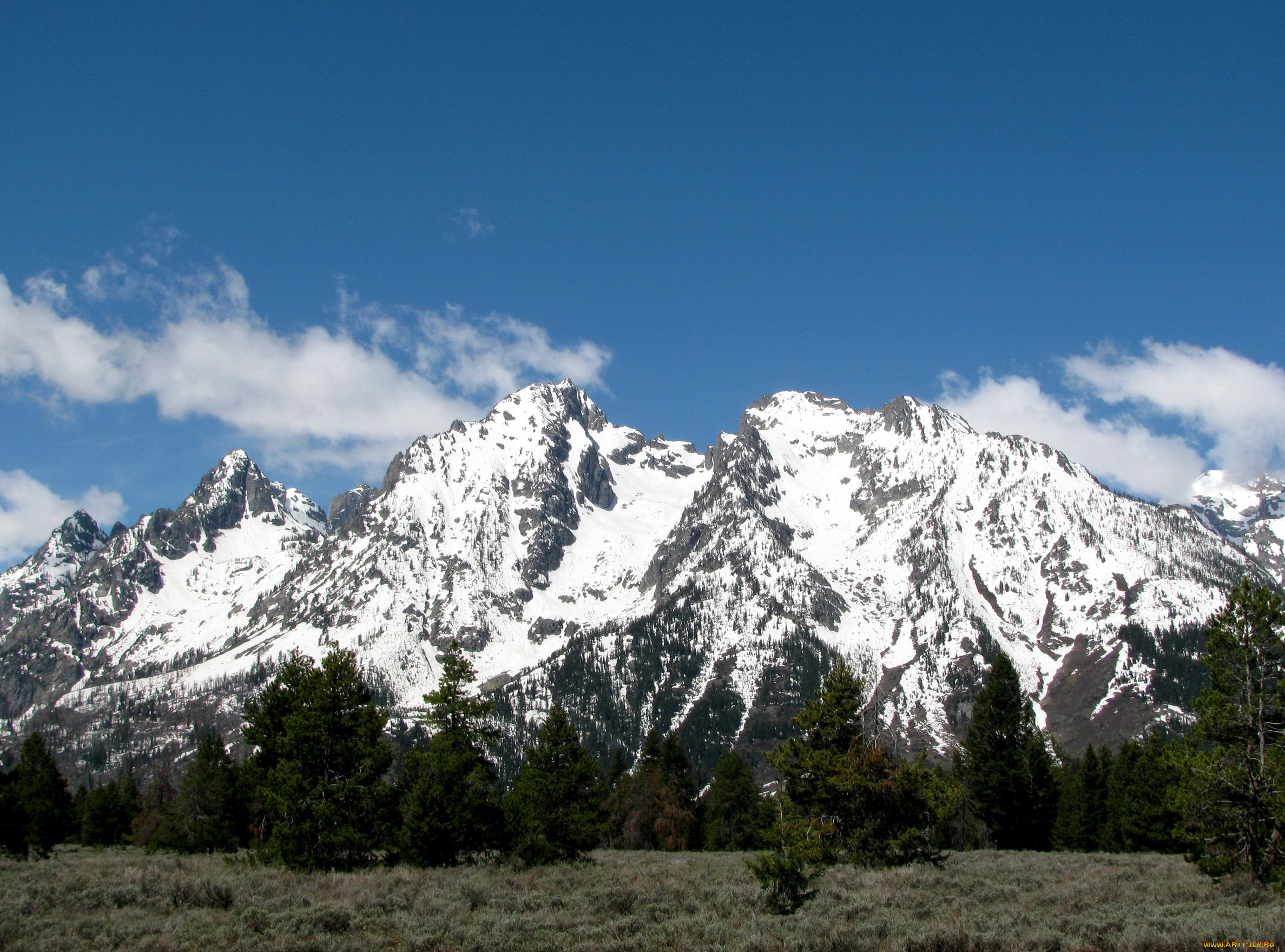 природа, горы, wyoming, grand, teton, usa