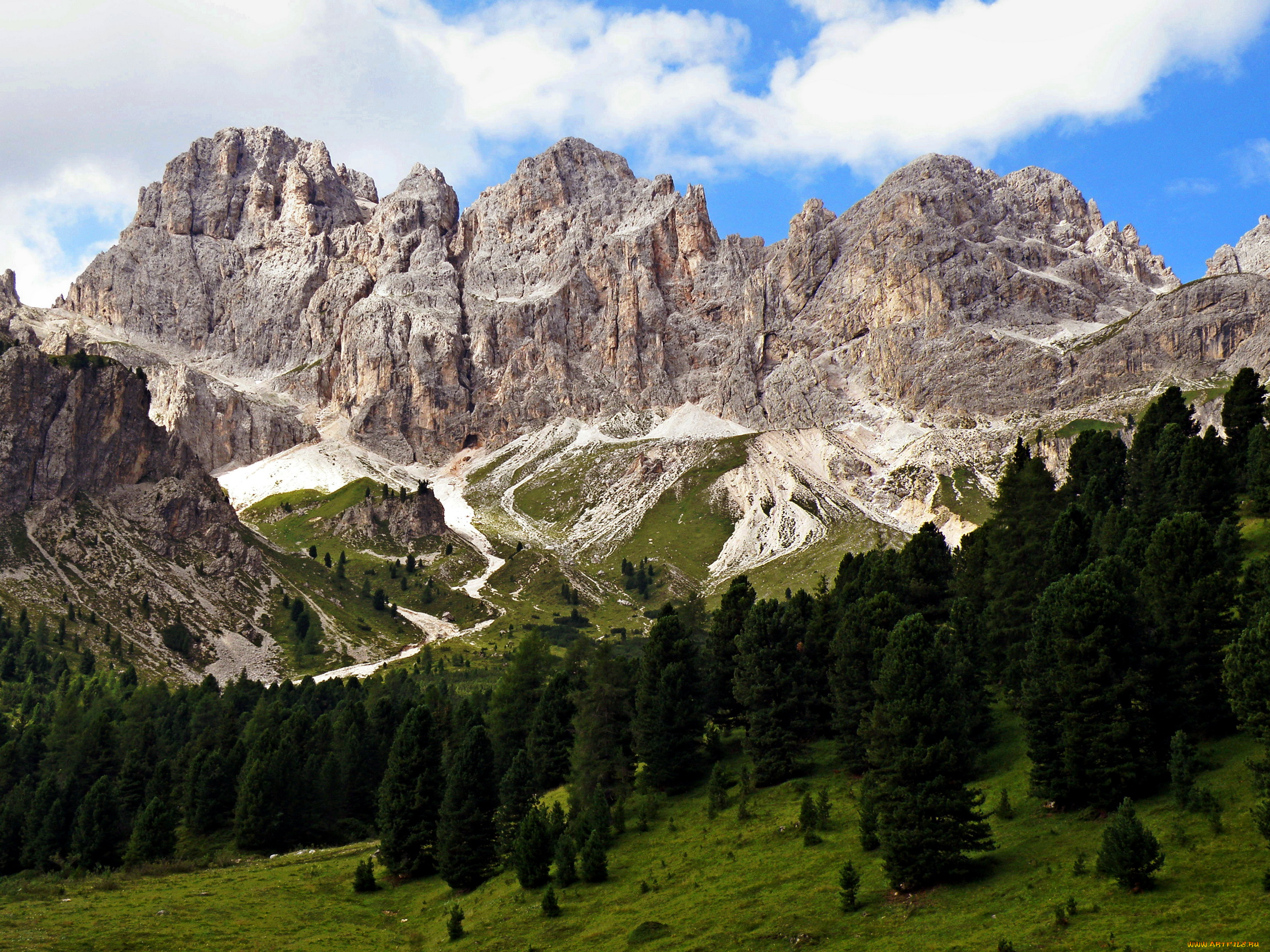 альпы, италия, природа, горы, деревья