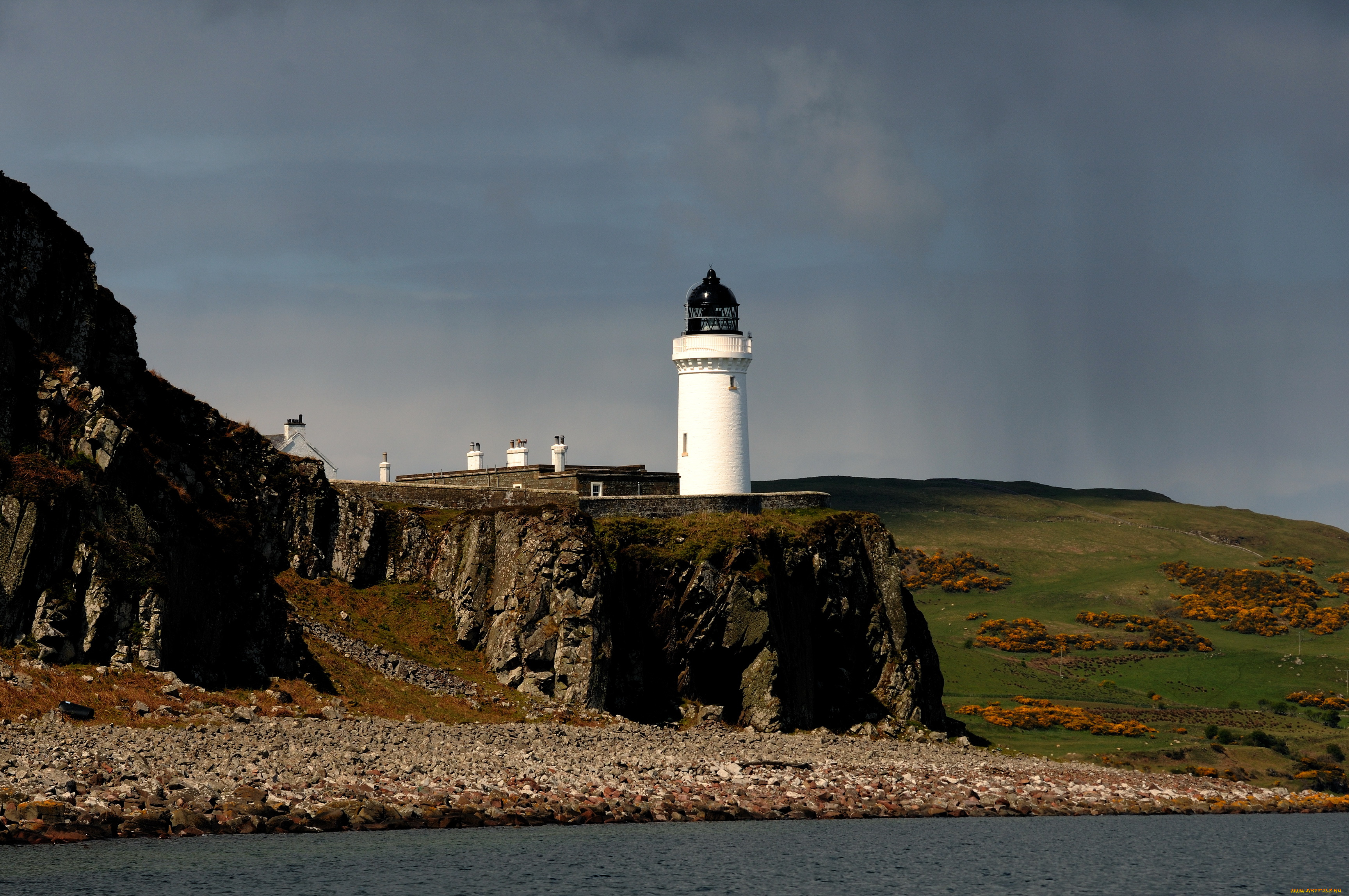 davaar, lighthouse, campbeltown, scotland, природа, маяки, маяк, море