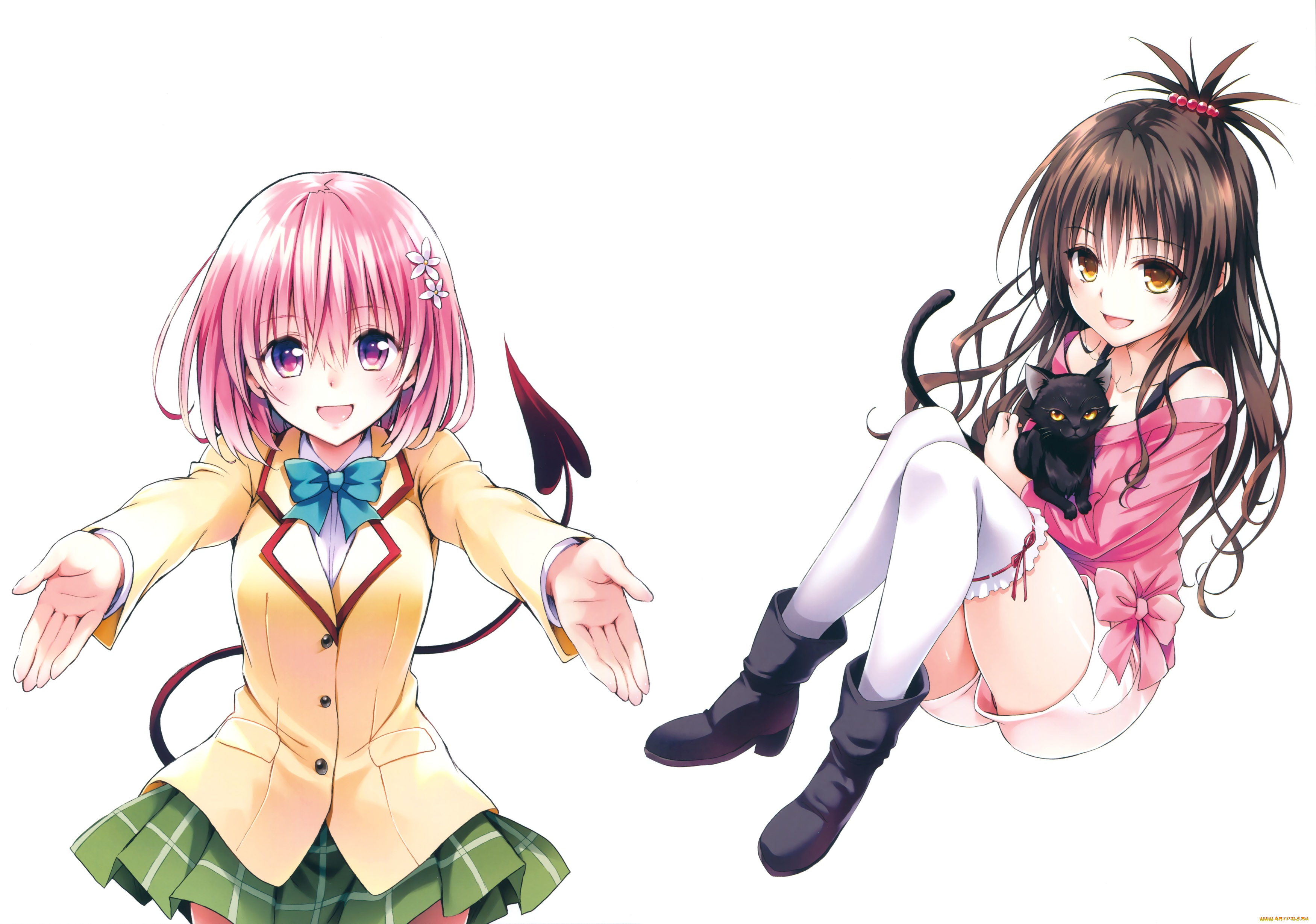 аниме, to, love, ru, momo, velia, deviluke, yuuki, mikan