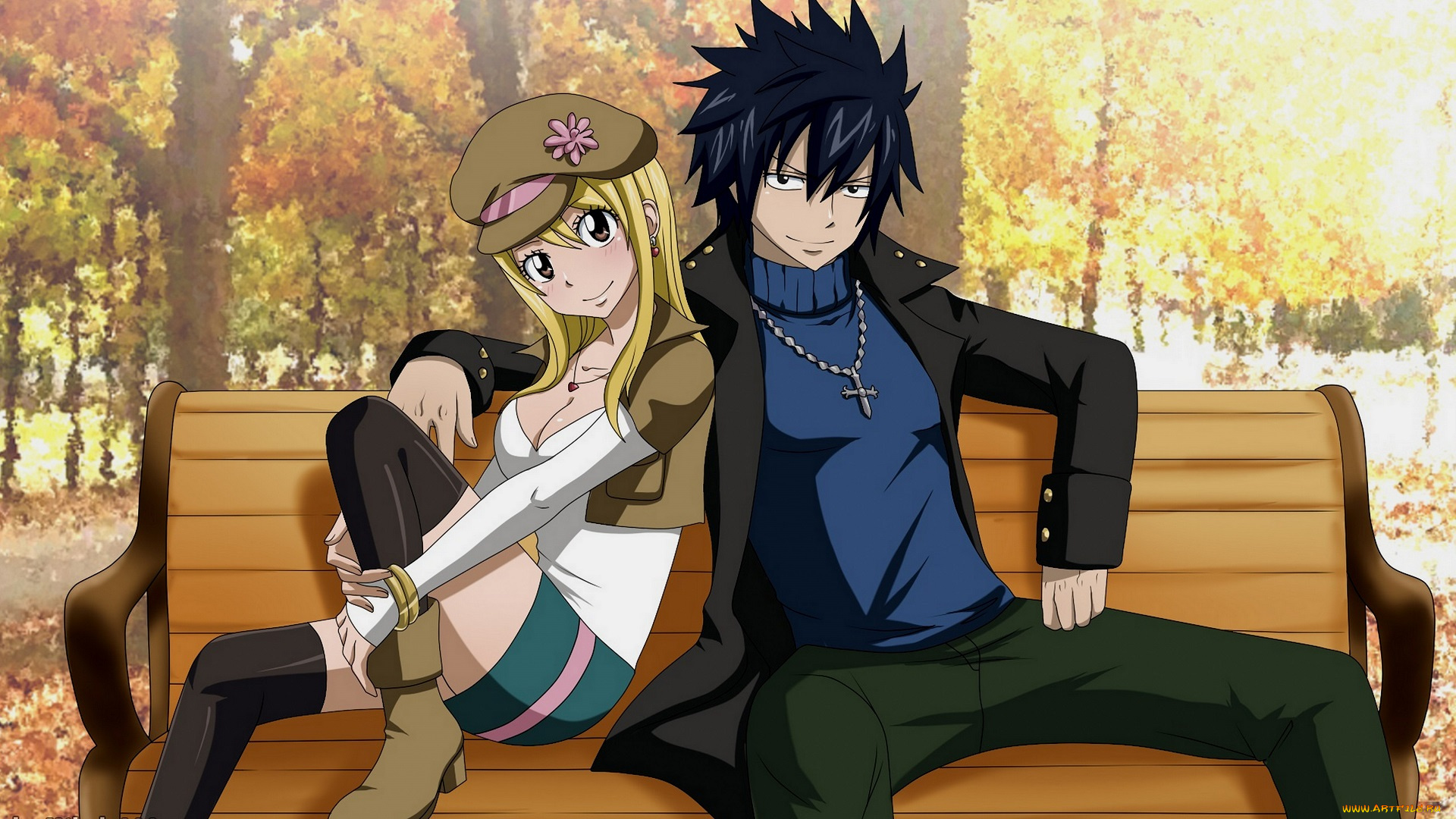 аниме, fairy, tail, пара