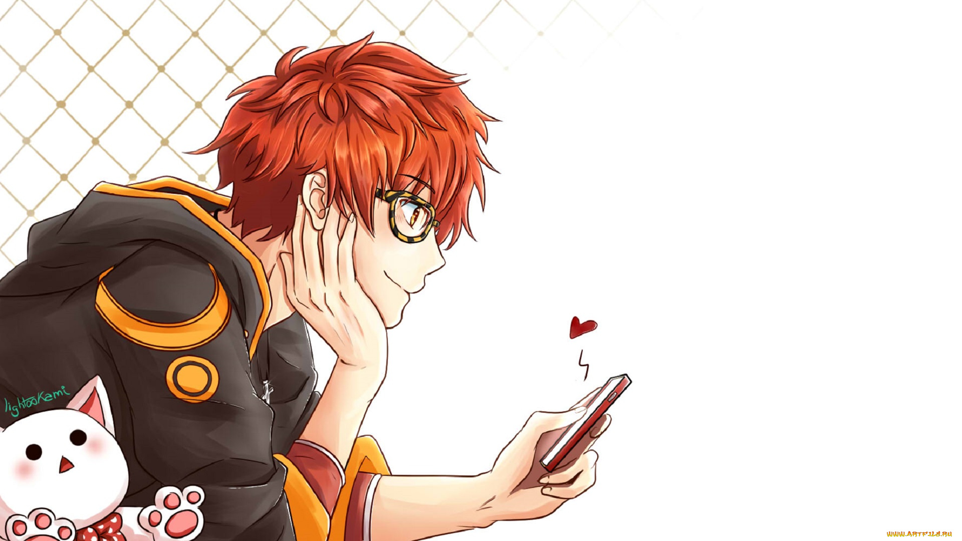 аниме, mystic, messenger, парень