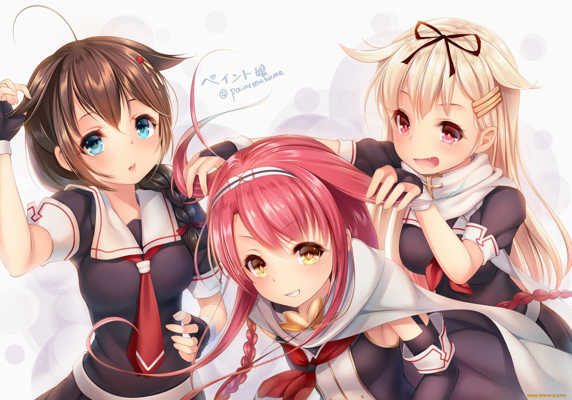 аниме, kantai, collection, взгляд, фон, девушки