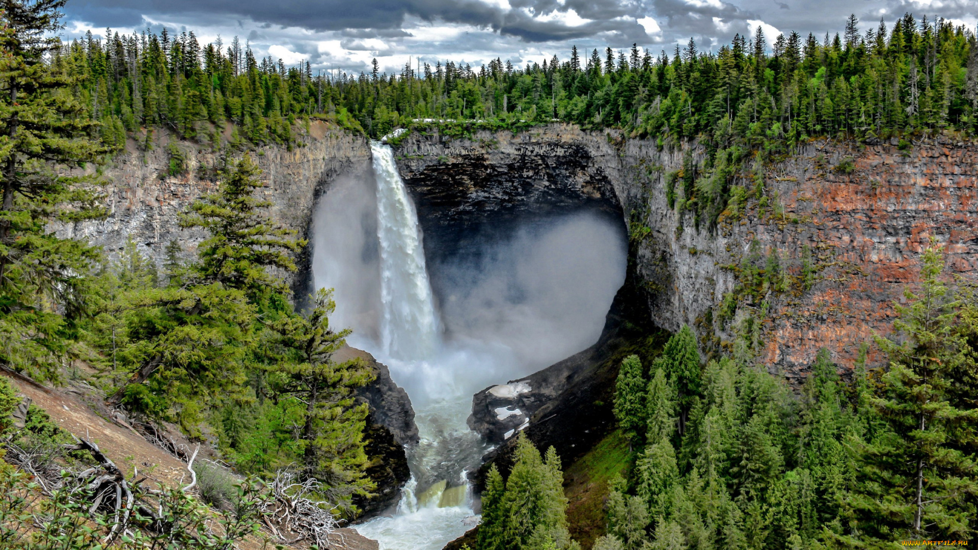 helmcken, waterfall, canada, природа, водопады, helmcken, waterfall