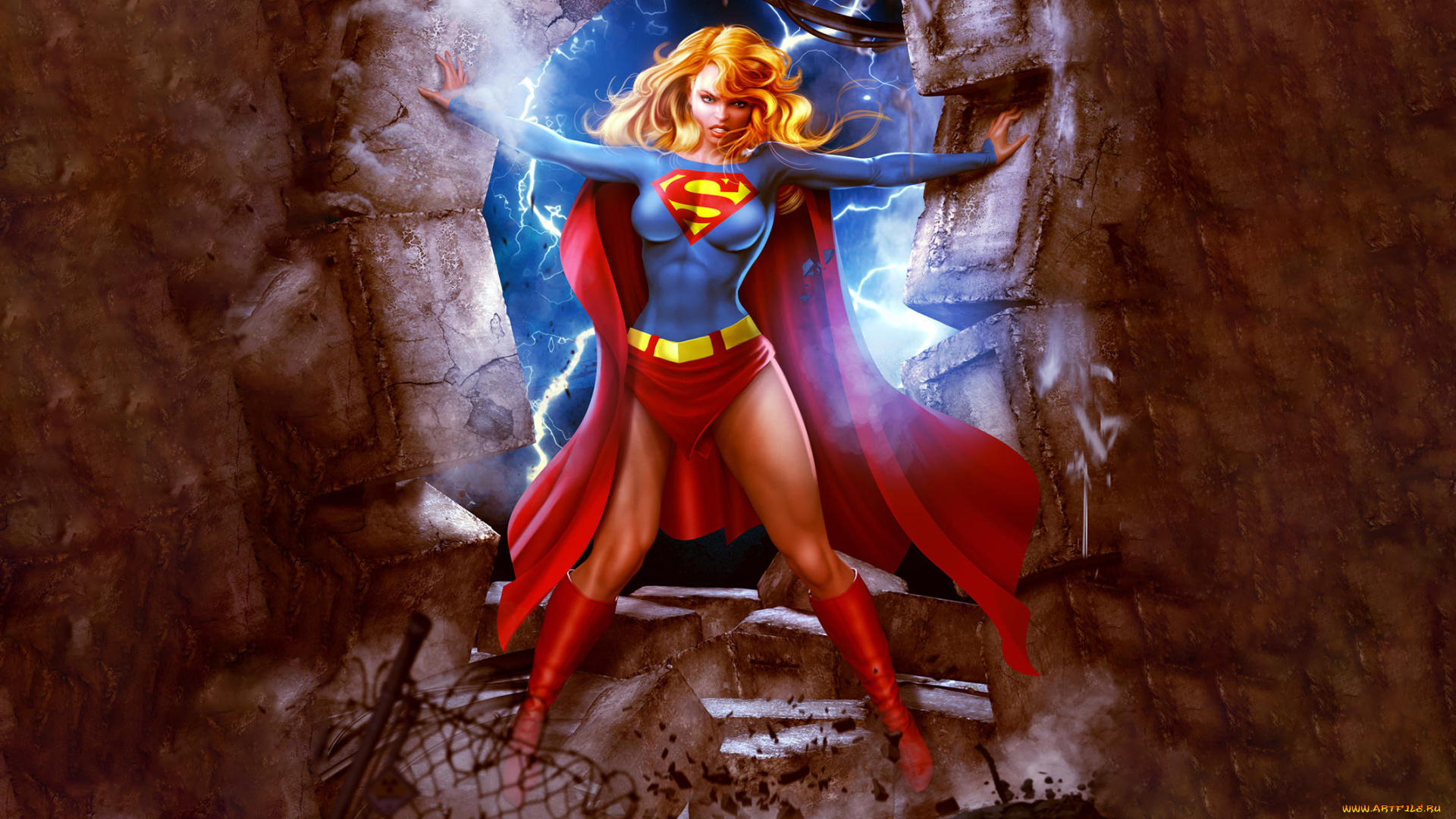 рисованное, комиксы, supergirl