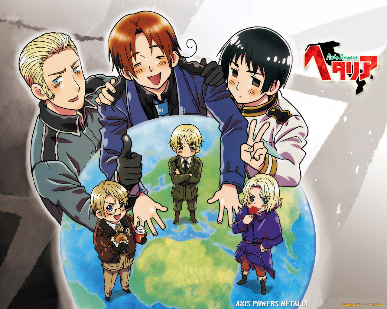 аниме, hetalia, axis, powers