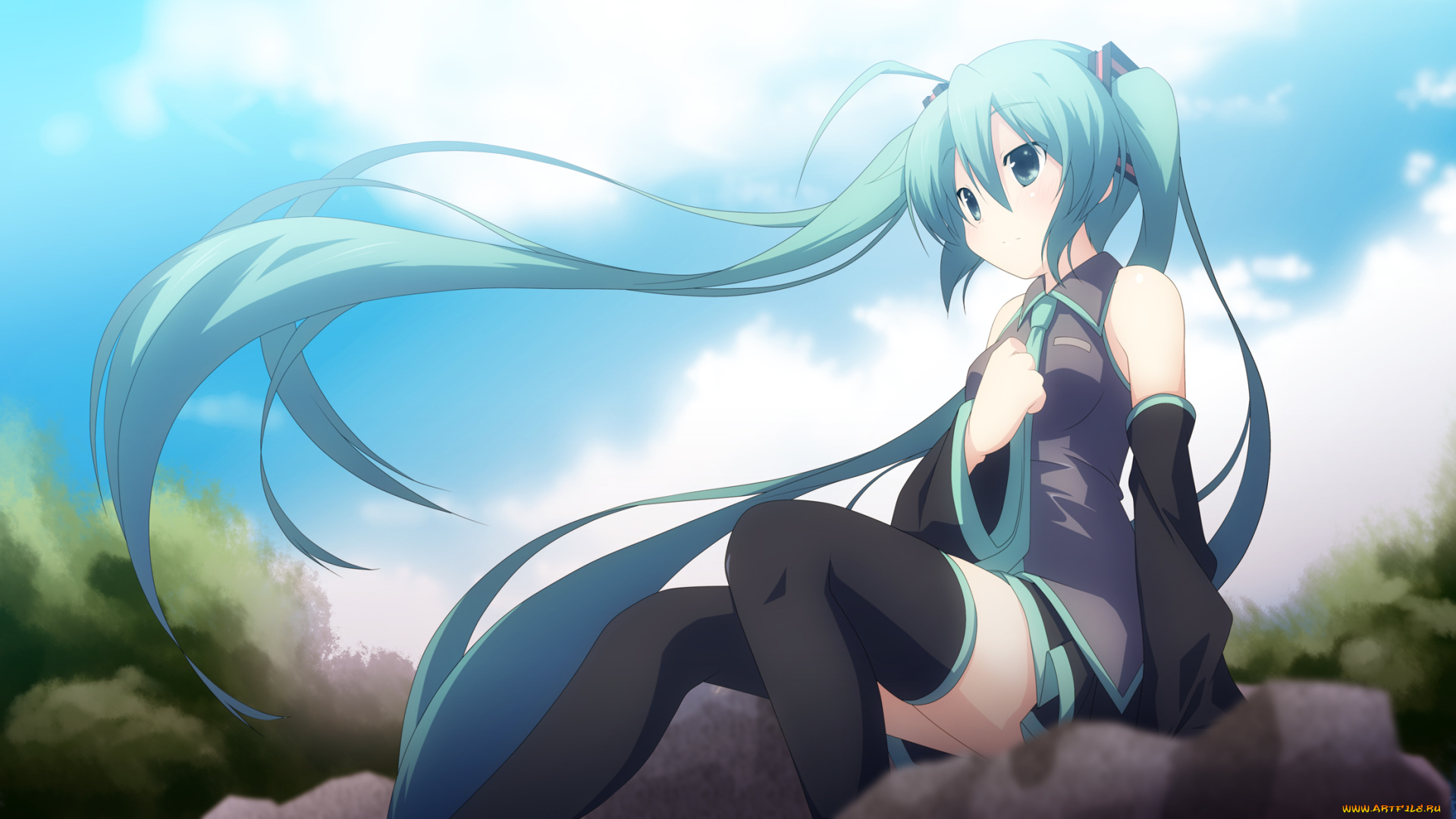 hatsune, miku, аниме, vocaloid