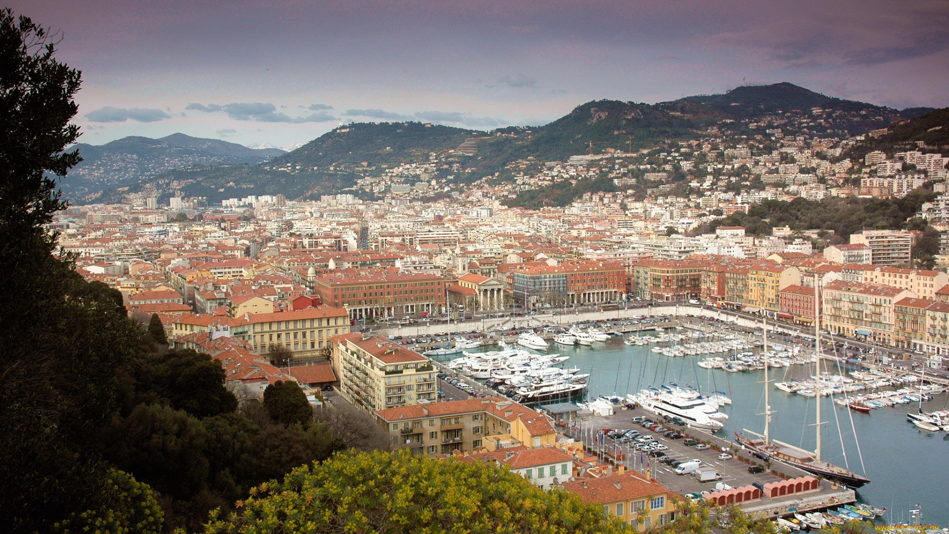 остров, port, cros, france, города, панорамы, панорама, дома