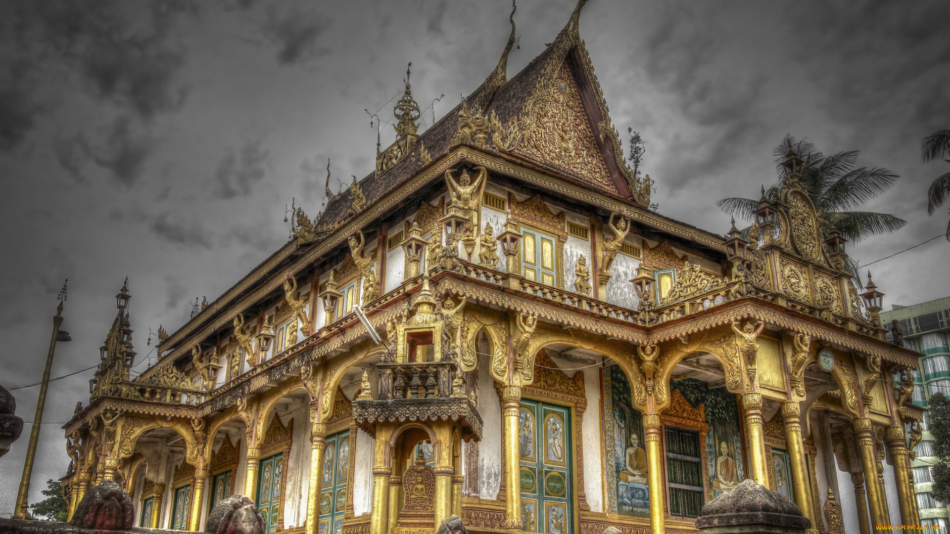 phnom, penh, , cambodia, города, -, столицы, государств, храм, религия