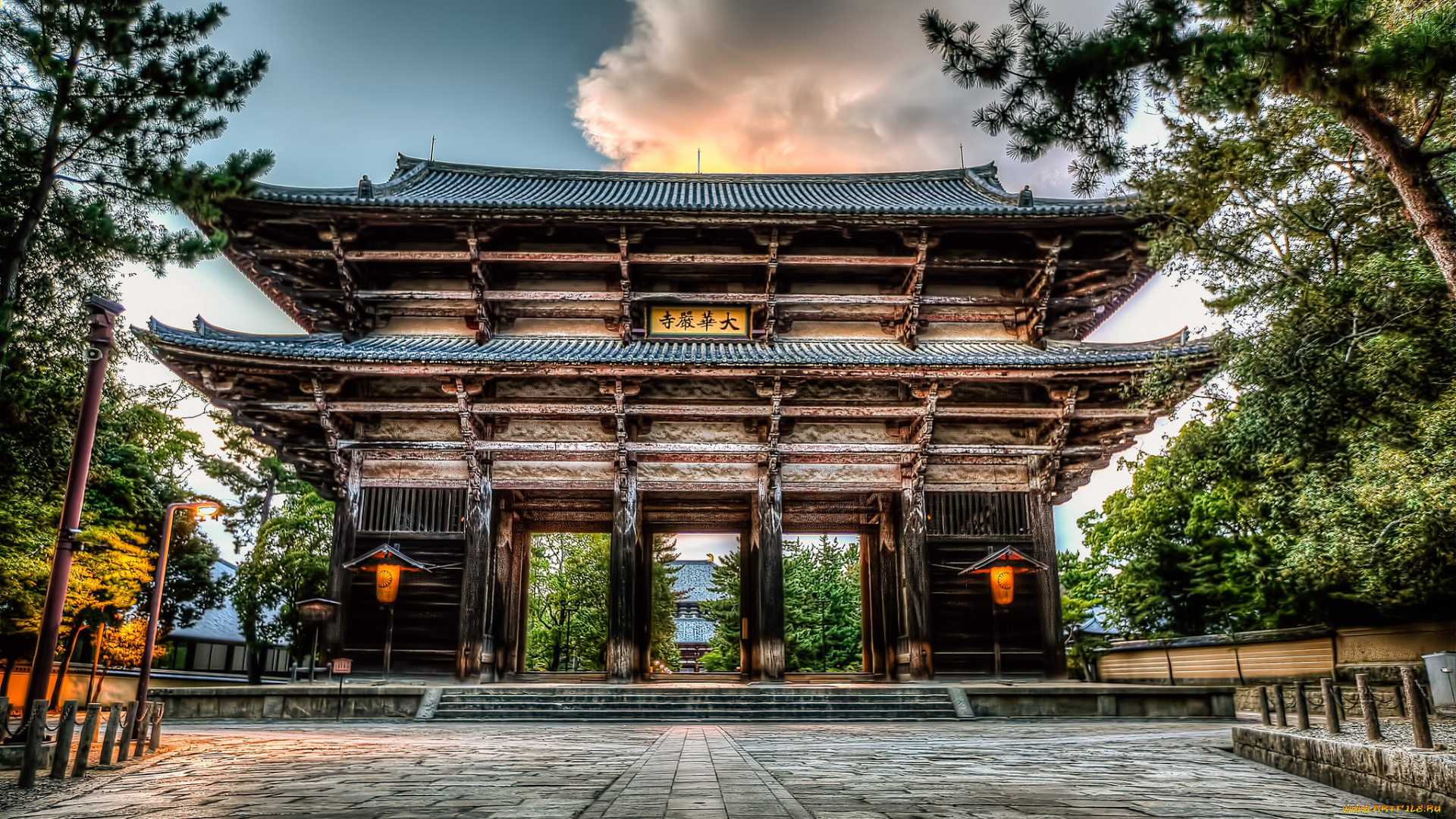 todaiji, temple, -, nara, prefecture, , japan, города, -, буддийские, и, другие, храмы, ворота, парк