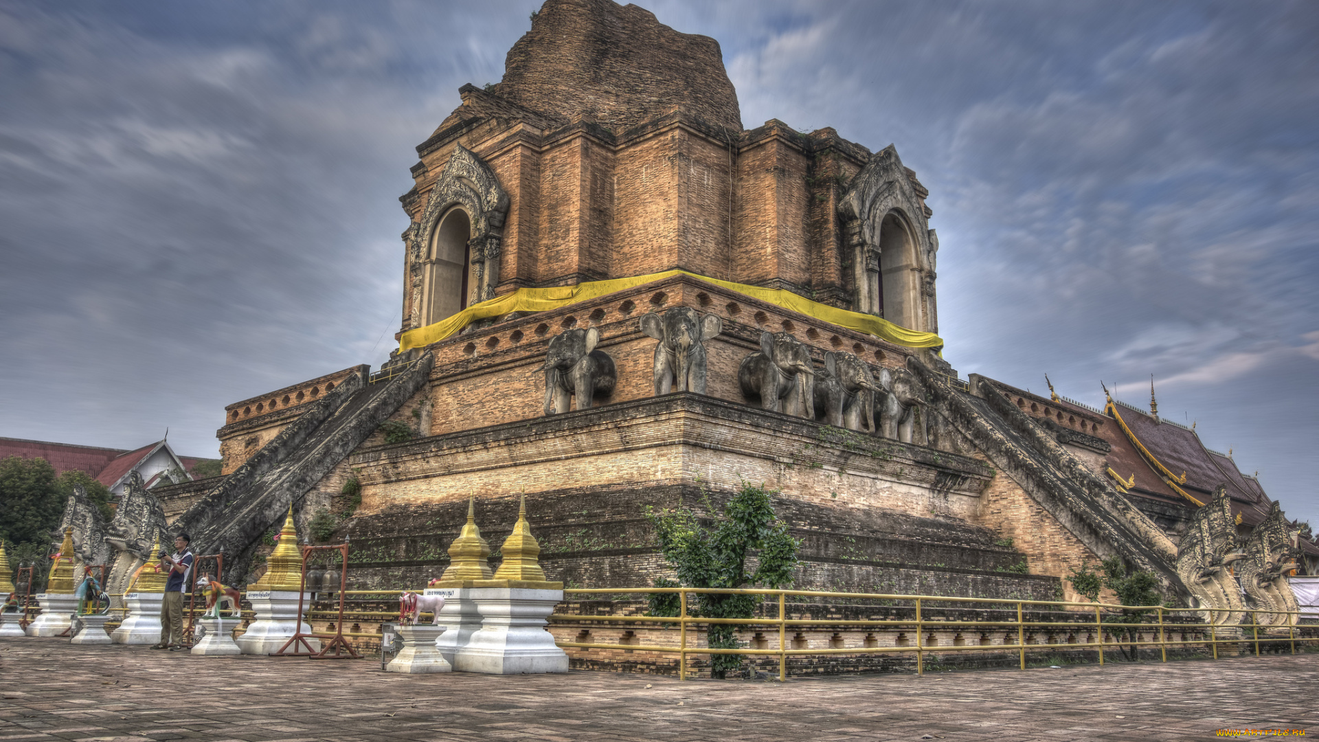 wat, chedi, luang, , chiang, mai, , thailand, города, -, буддийские, и, другие, храмы, площадь, храм