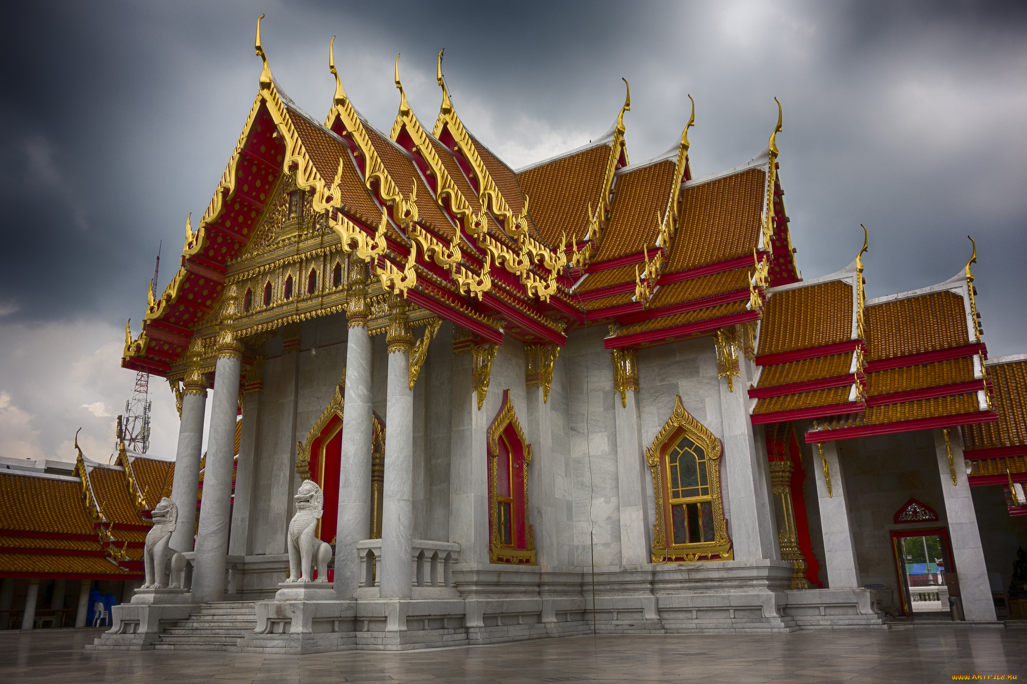 the, marble, temple, , bangkok, , thailand, города, -, буддийские, и, другие, храмы, храм, религия