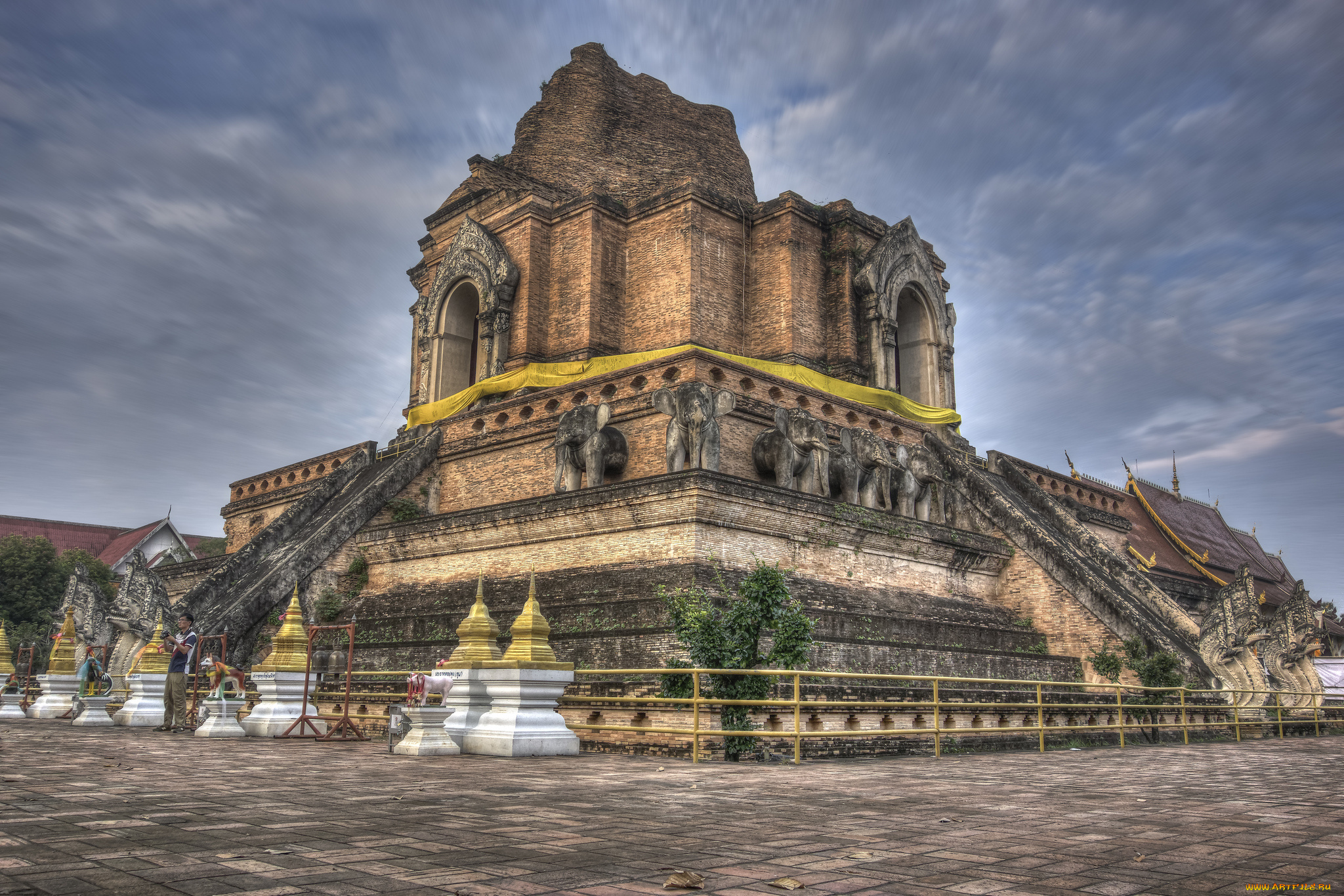 wat, chedi, luang, , chiang, mai, , thailand, города, -, буддийские, и, другие, храмы, площадь, храм