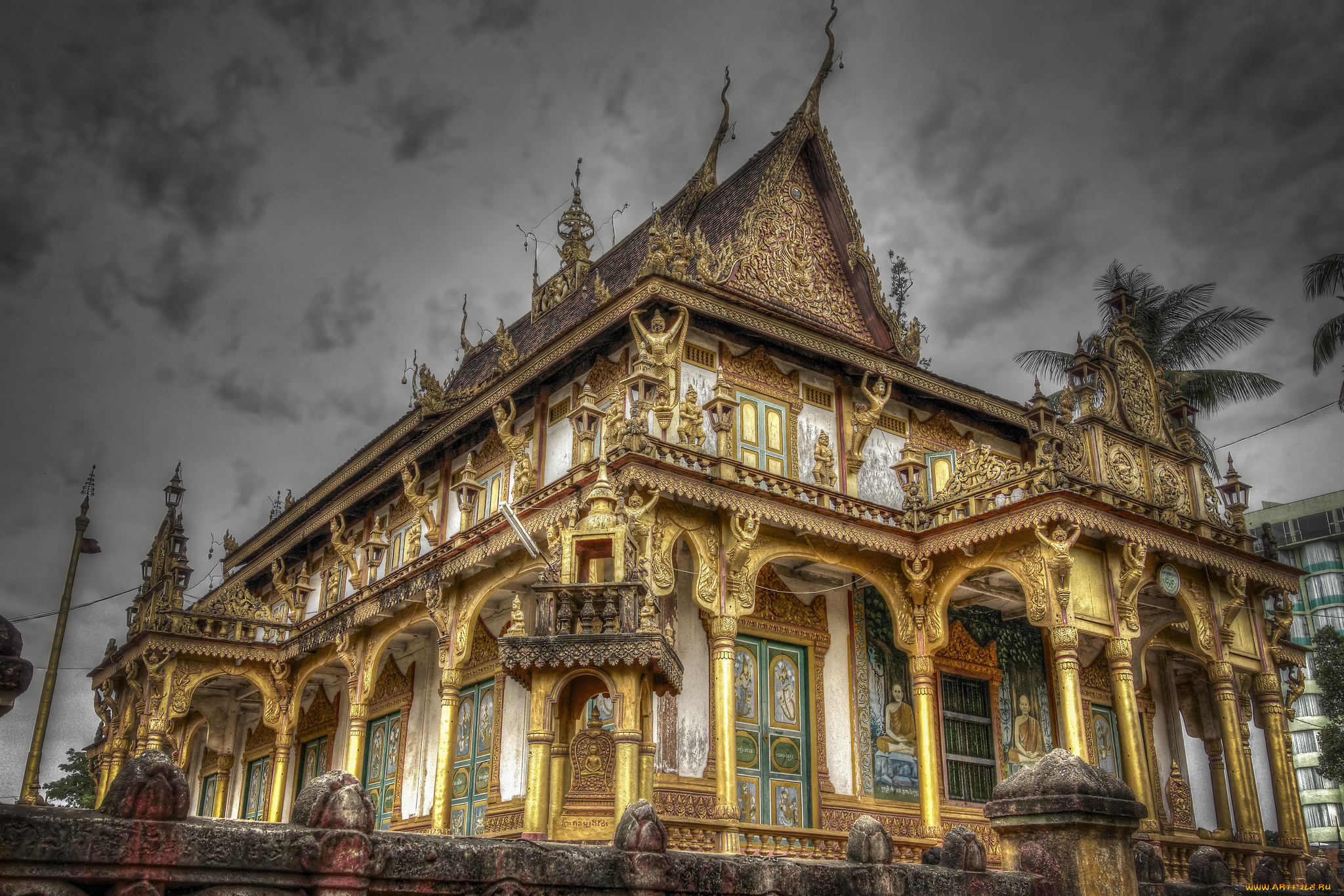 phnom, penh, , cambodia, города, -, столицы, государств, храм, религия