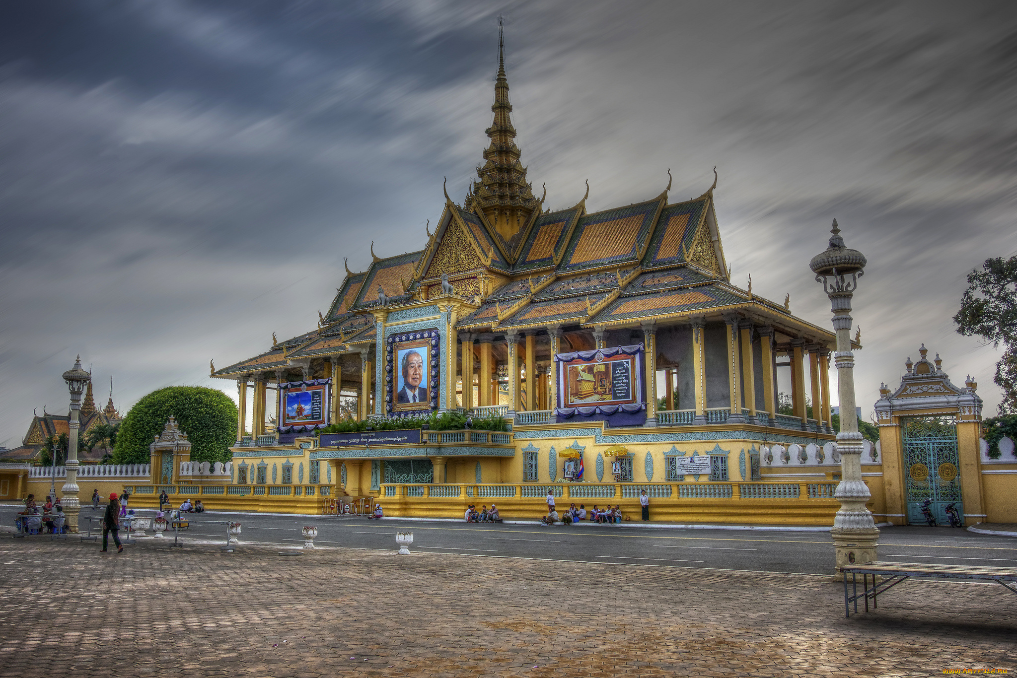 royal, palace, , phnom, penh, , cambodia, города, -, столицы, государств, площадь, дорога, дворец