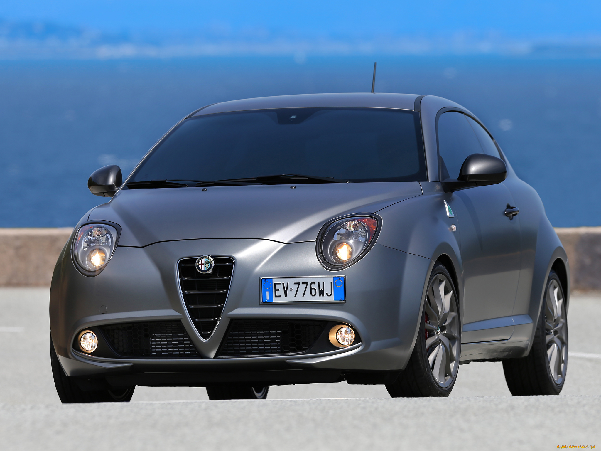 автомобили, alfa, romeo, quadrifoglio, mito, alfa, romeo, темный, verde, 2014, г, 955