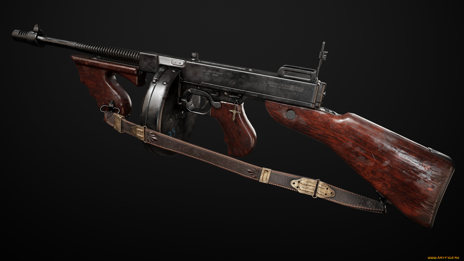 оружие, 3d, thompson, m1928