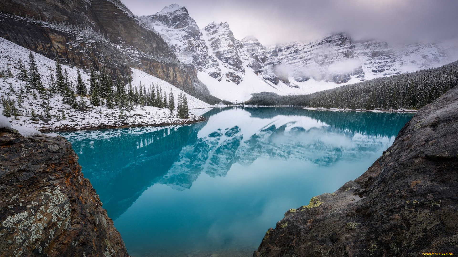 moraine, lake, alberta, canada, природа, реки, озера, moraine, lake