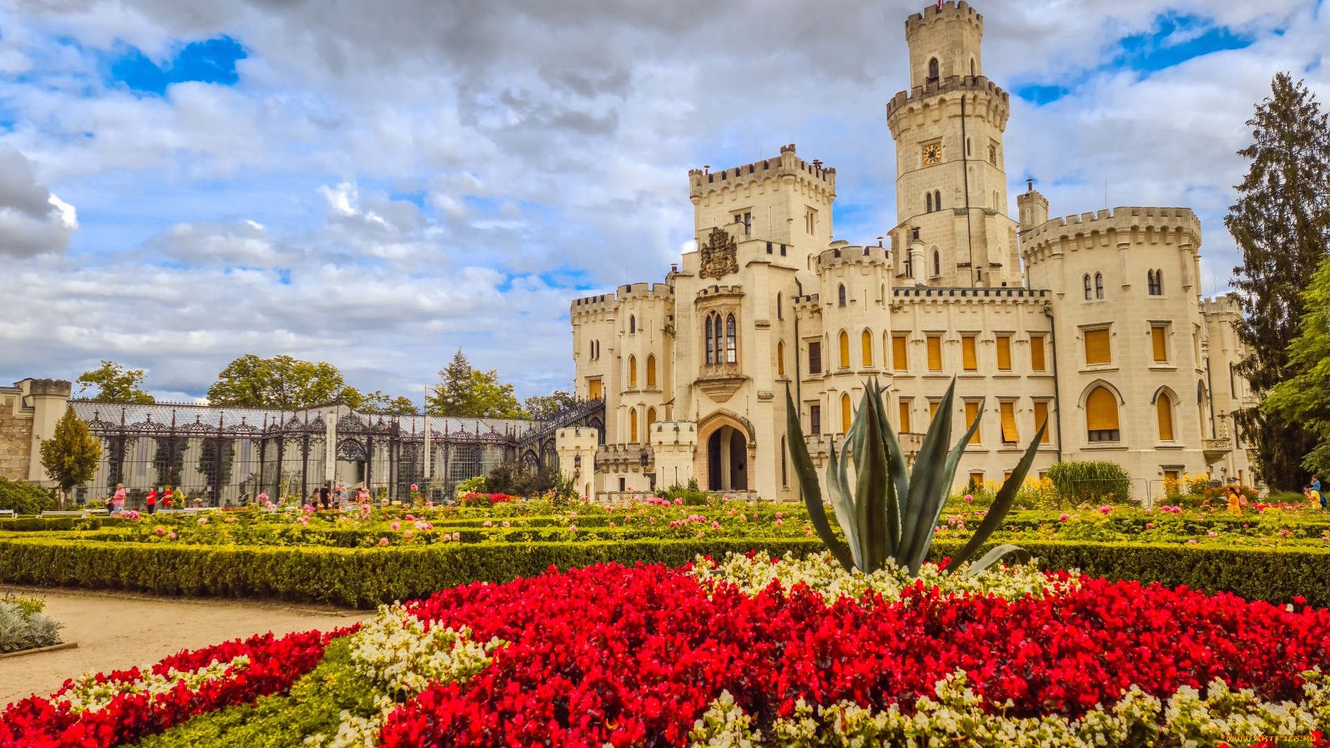 castle, hlubokа, nad, vltavou, города, замки, чехии, castle, hlubokа, nad, vltavou