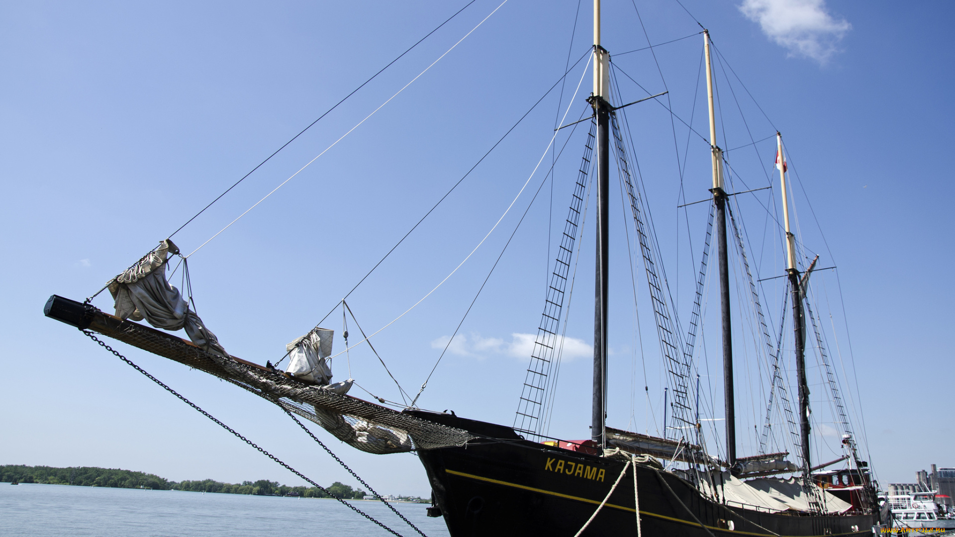 harbourfront, toronto, canada, корабли, парусники, причал, шхуна, kajama, канада, торонто, харборфронт