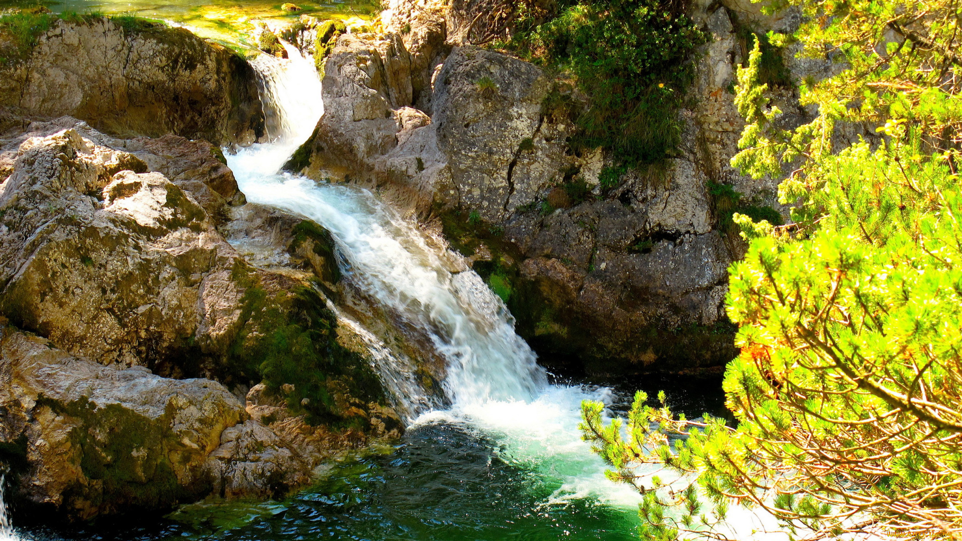 нижняя, австрия, природа, водопады, водопад