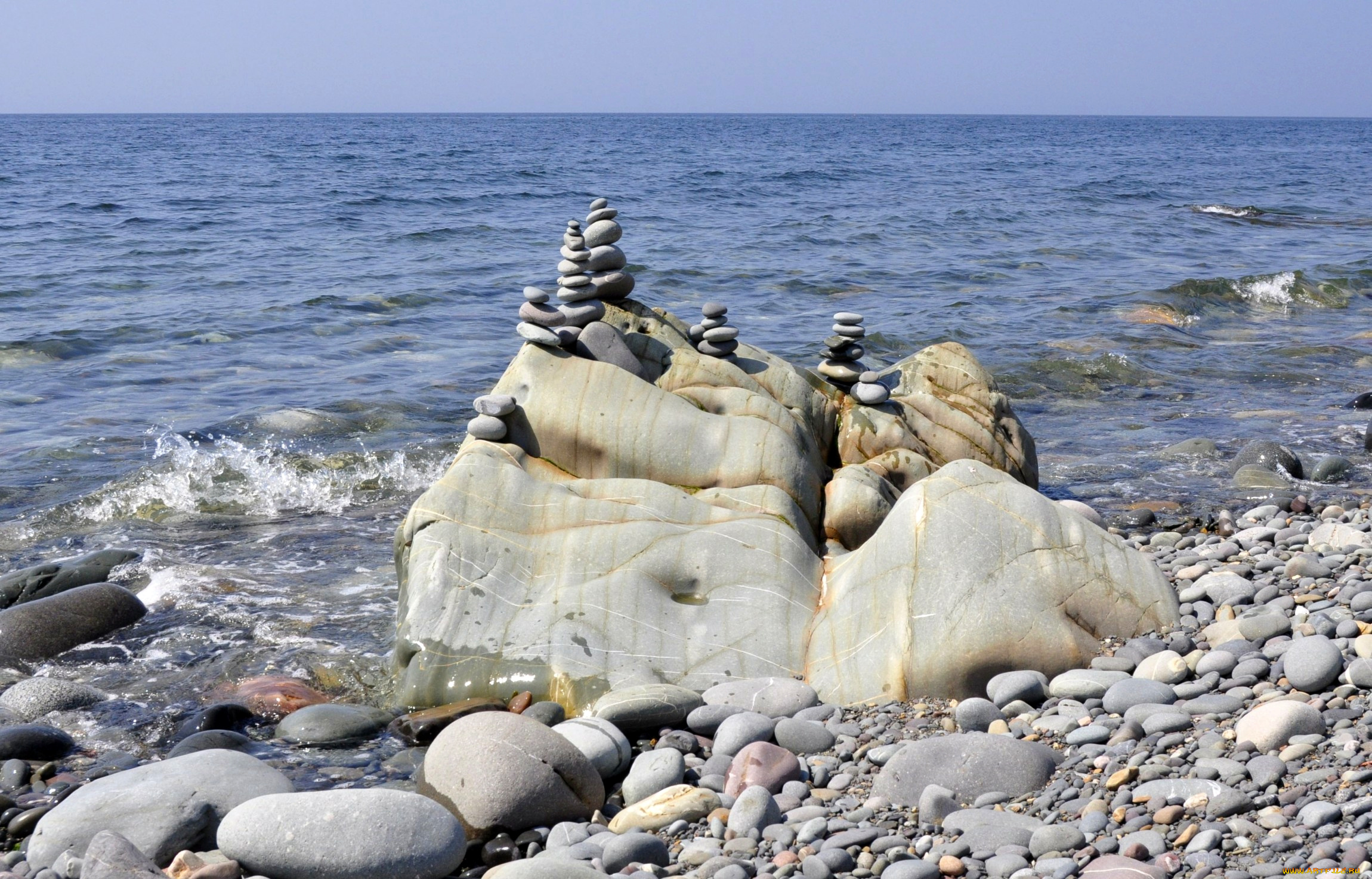 природа, камни, минералы, океан, пляж, галька