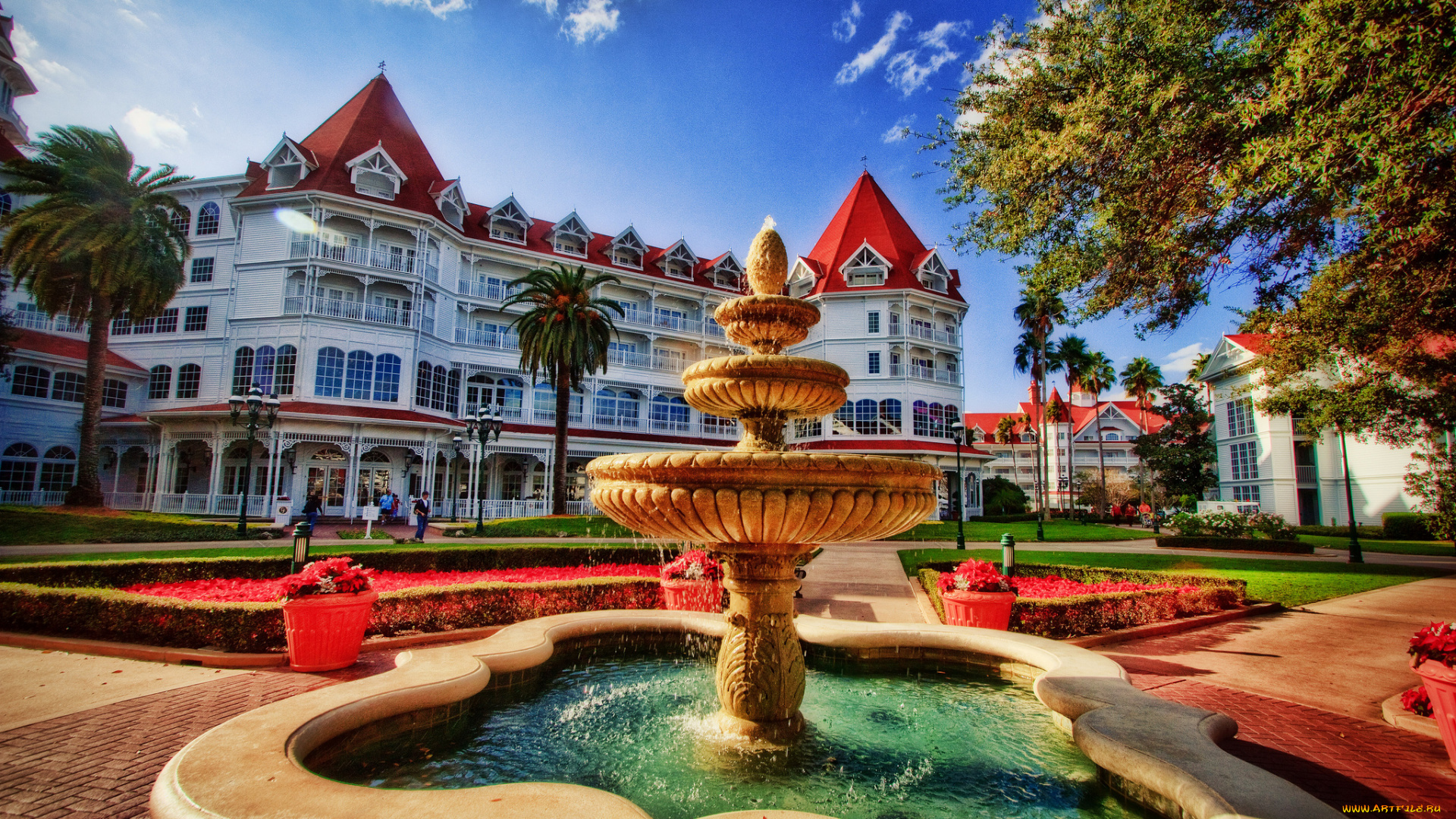 disney`s, grand, floridian, resort, and, spa, города, диснейленд, windermere, walt, disney, world, disney's, grand, floridian, фонтан, курорт, флорида, florida, уиндермир, диснейуорлд