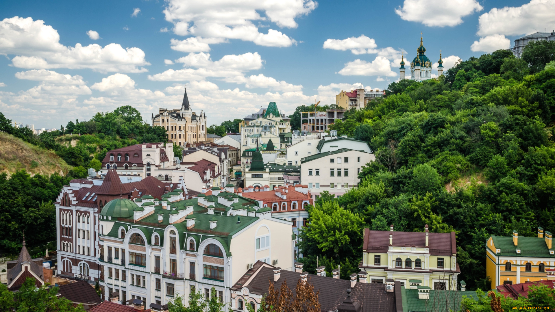 города, киев, , украина, вознесенка, дома