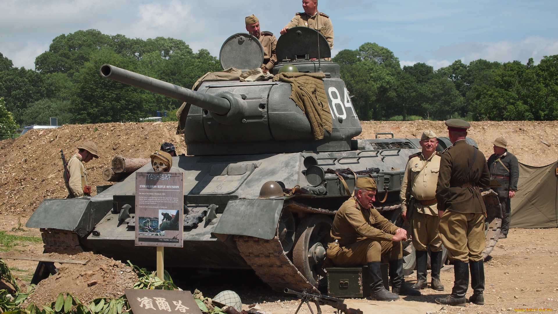 t3485, with, soviet, soldiers, техника, военная, техника, танк, бронетехника