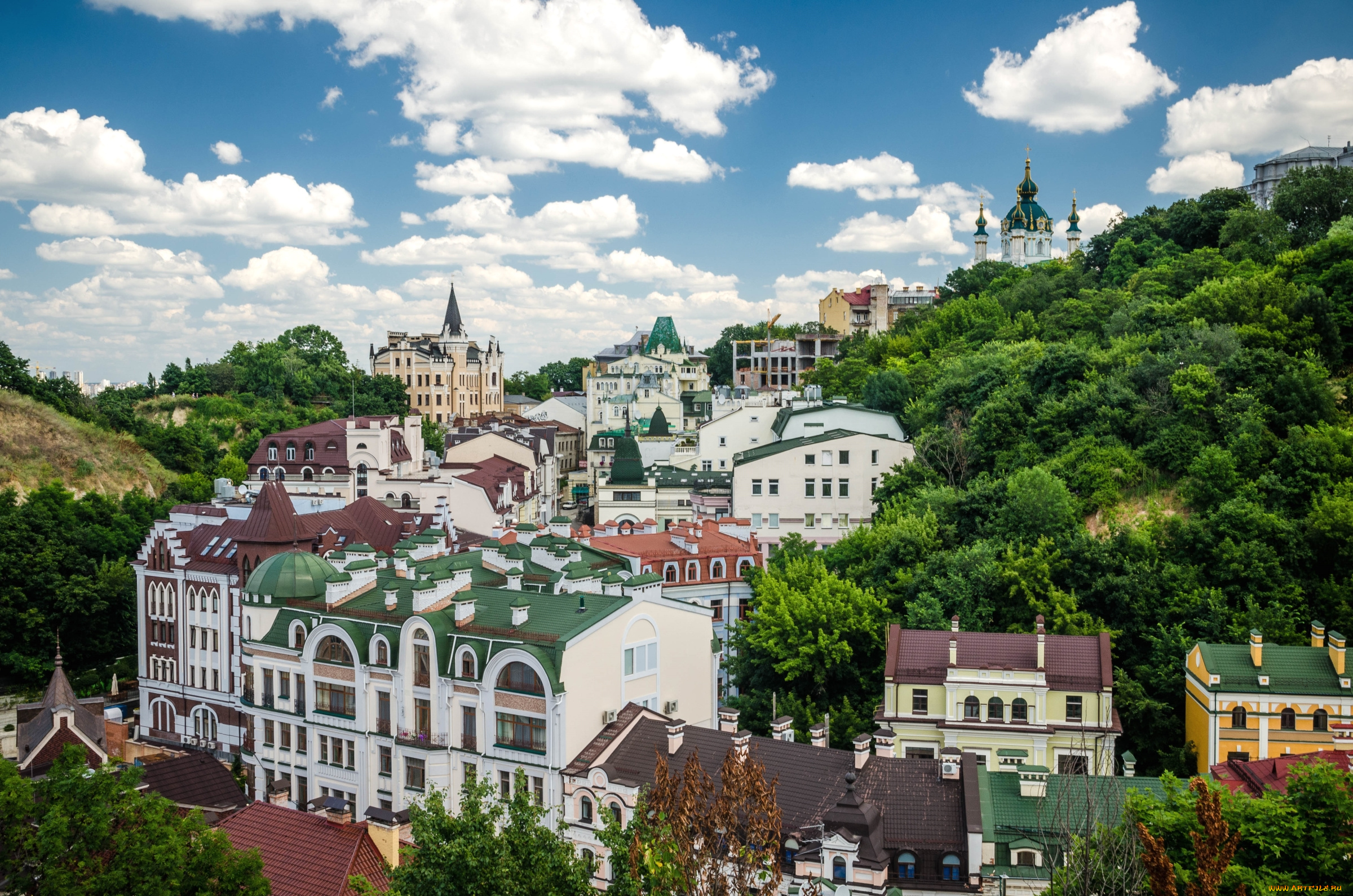 города, киев, , украина, вознесенка, дома