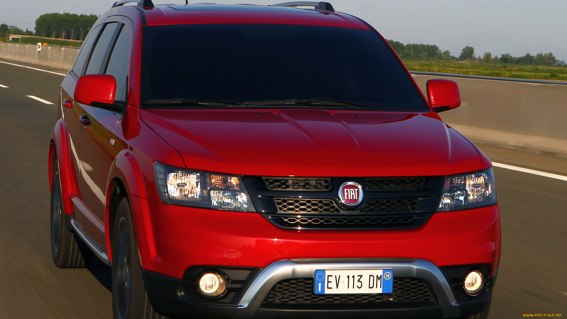 автомобили, dodge, красный, cross, 345, 2014г, fiat, freemont