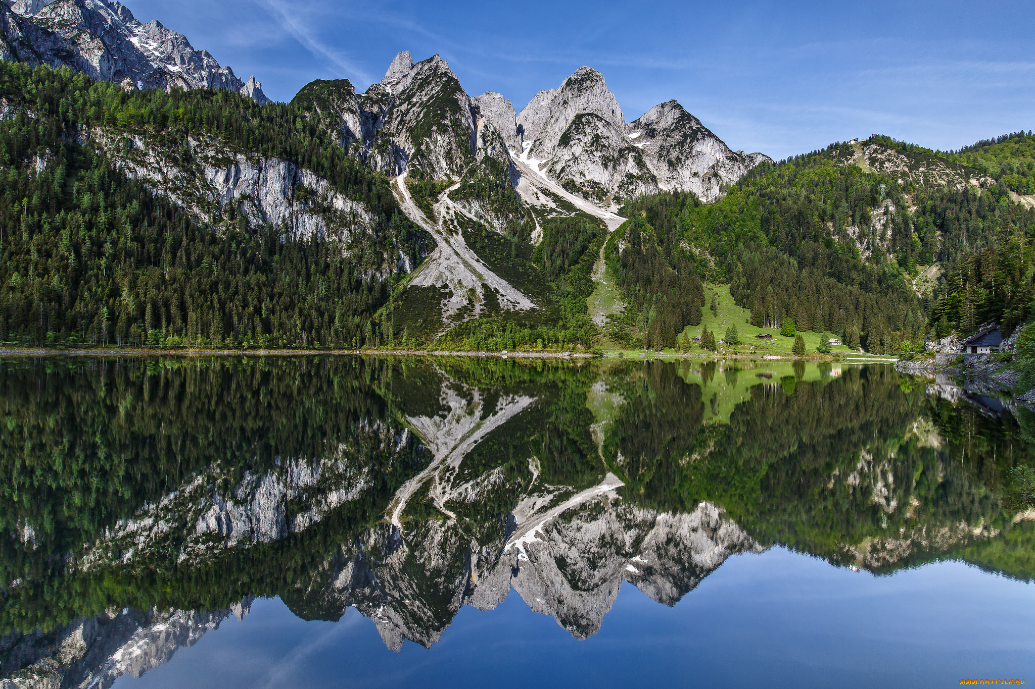 природа, реки, озера, озеро, отражение, горы, австрия, дахштайн, austria, gosaukamm, dachstein, mountains, gosauseen, gosau, lakes