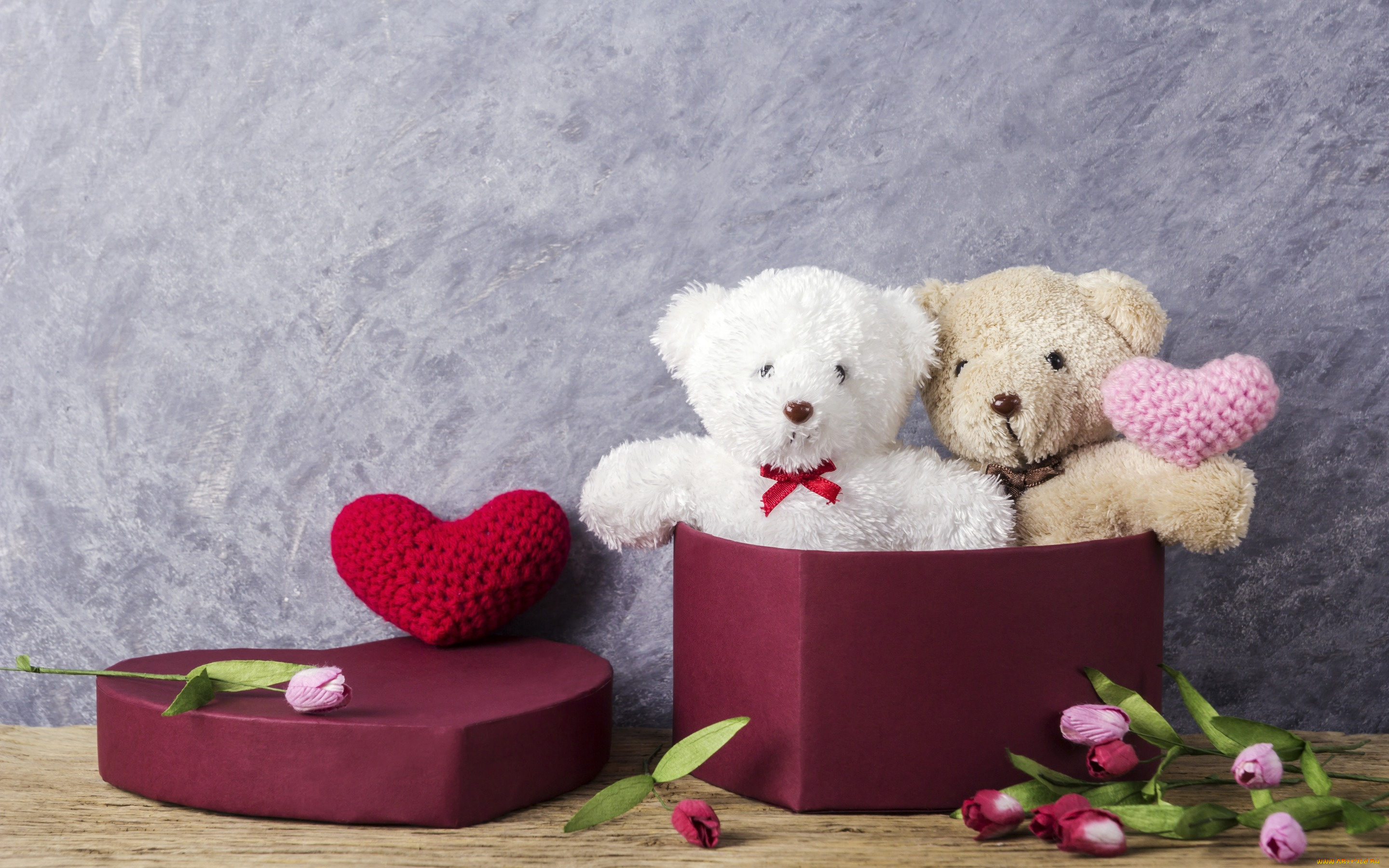 разное, игрушки, wood, love, любовь, gift, romantic, тюльпаны, cute, мишка, розовые, heart, цветы, сердце, pink, игрушка, tulips, bear, valentine's, day, flowers, подарок, teddy