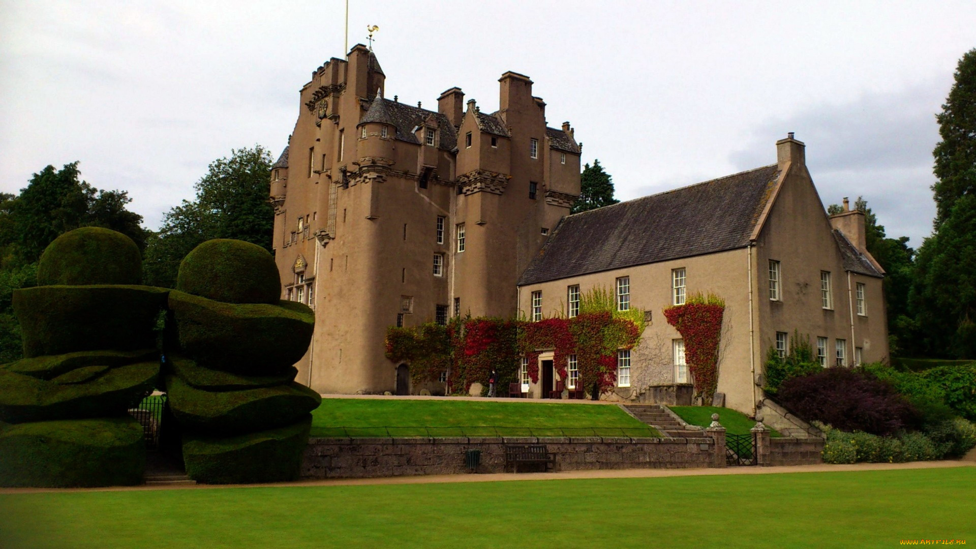 crathes, castle, scotland, города, замки, англии, crathes, castle