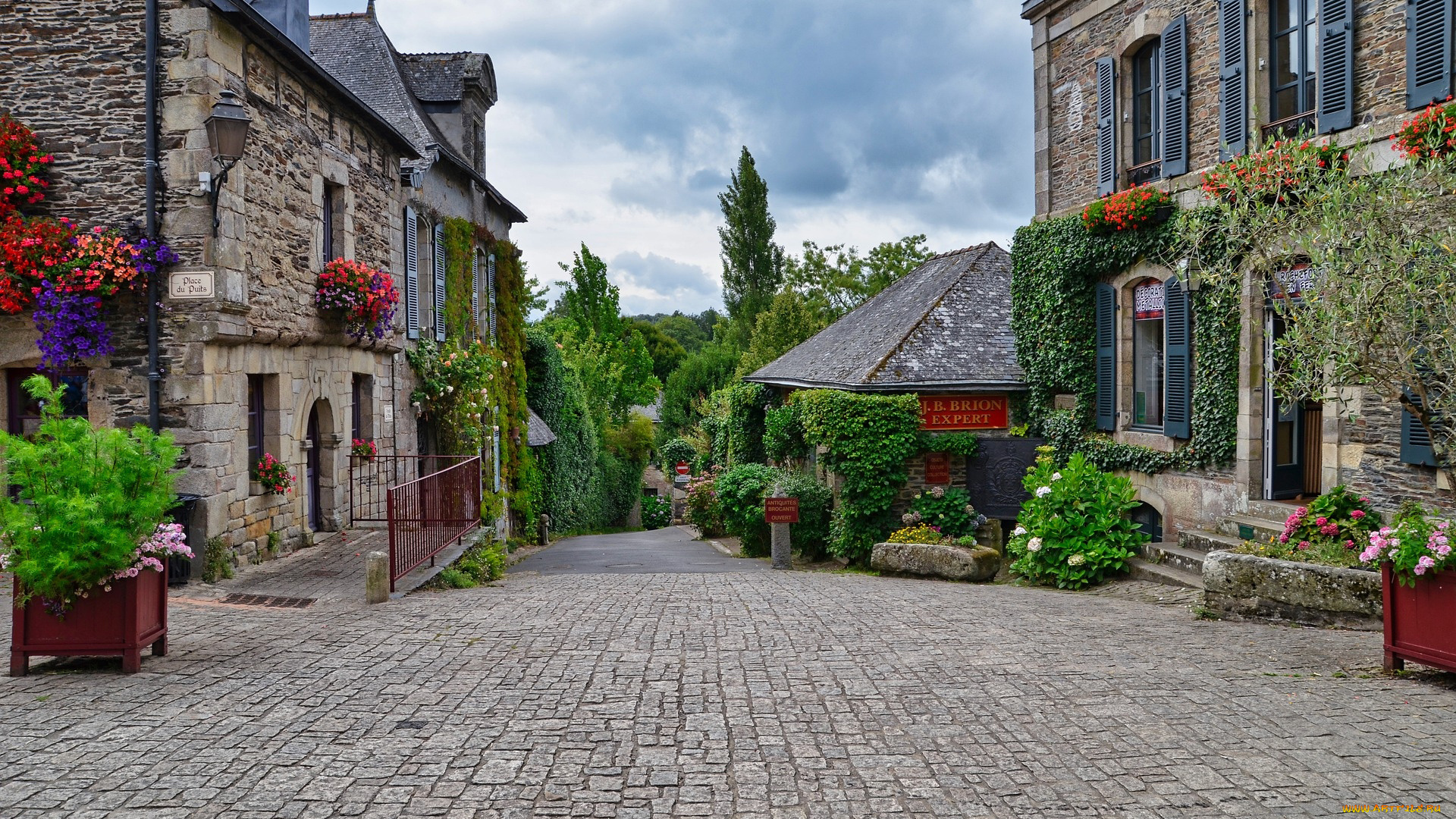 rochefort-en-terre, bretagne, france, города, -, улицы, , площади, , набережные