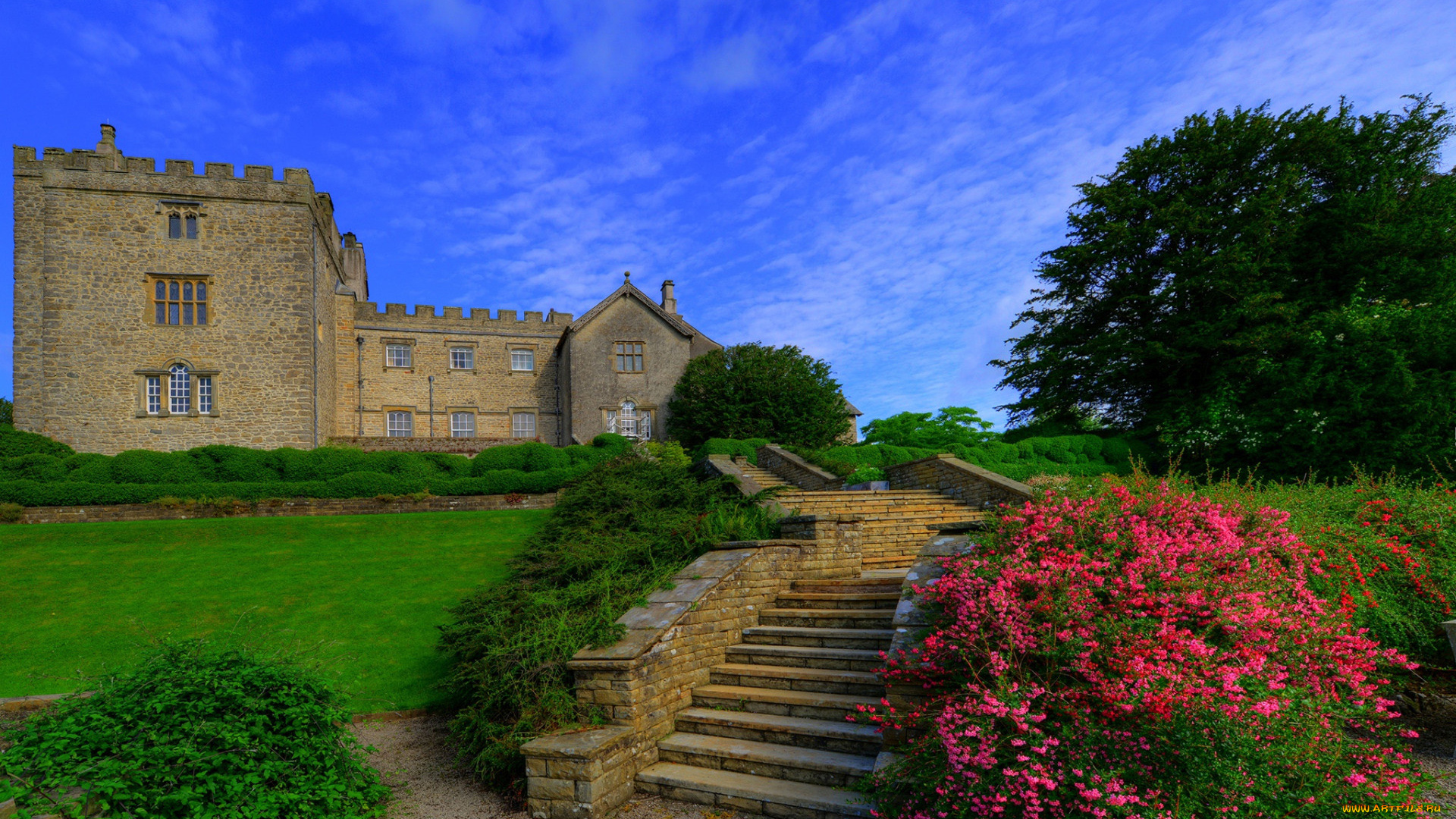 sizergh, castle, kumbria, england, города, замки, англии, sizergh, castle