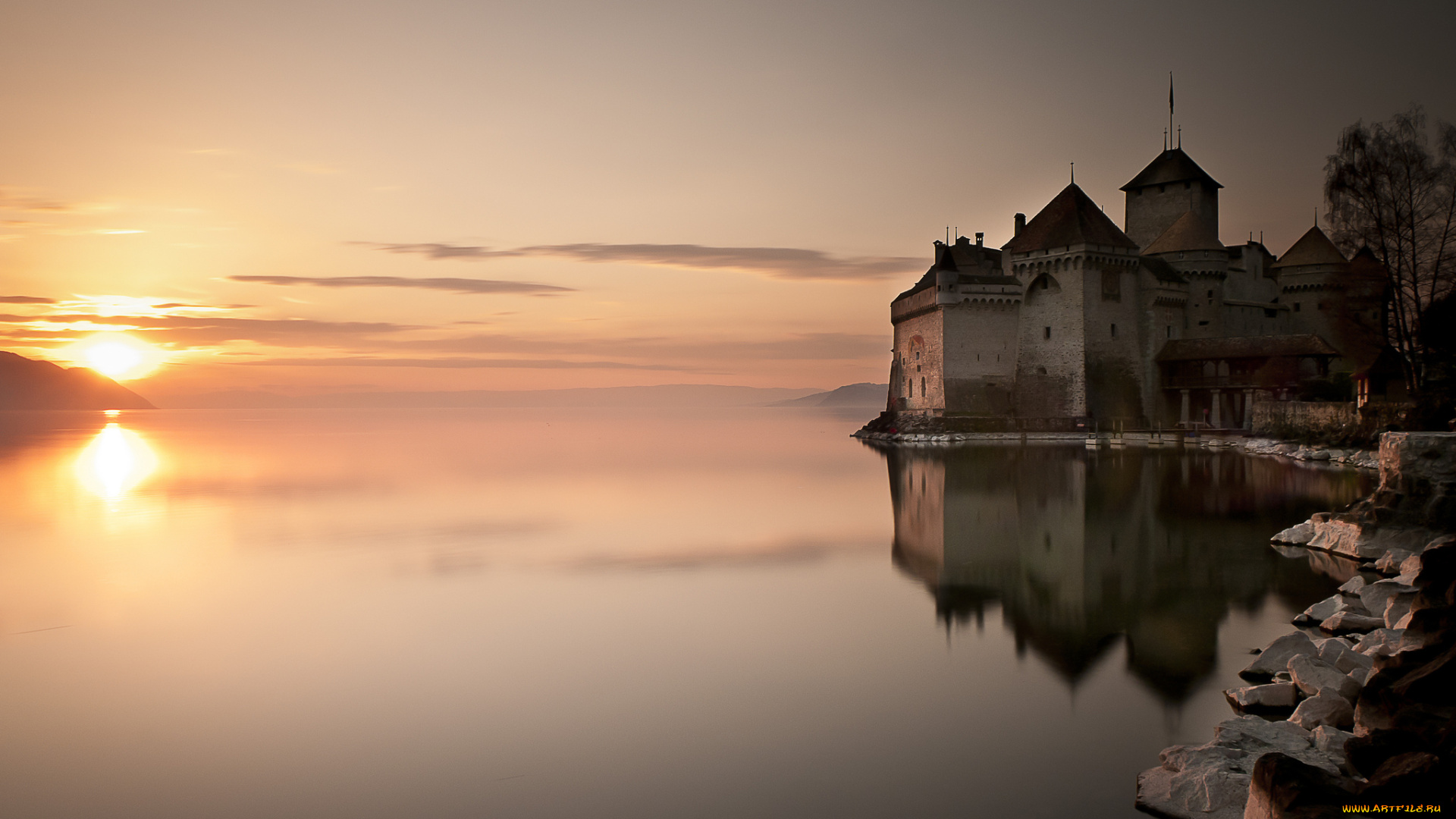 ch&, 226, teau, de, chillon, montreux, switzerland, города, шильонский, замок, швейцария, lake, geneva, монтрё, chateau