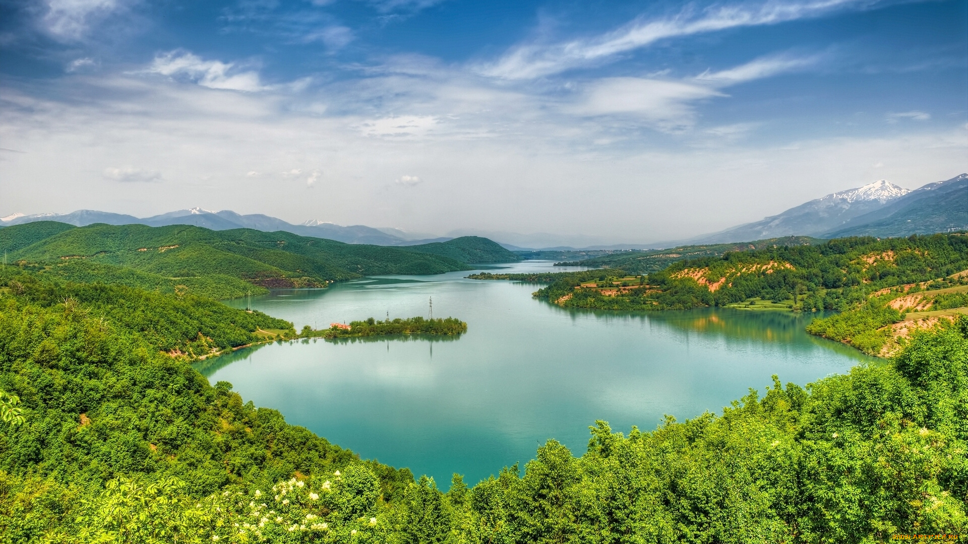 debarsko, lake, macedonia, природа, реки, озера, македония, дебарское, озеро, горы, лес, панорама
