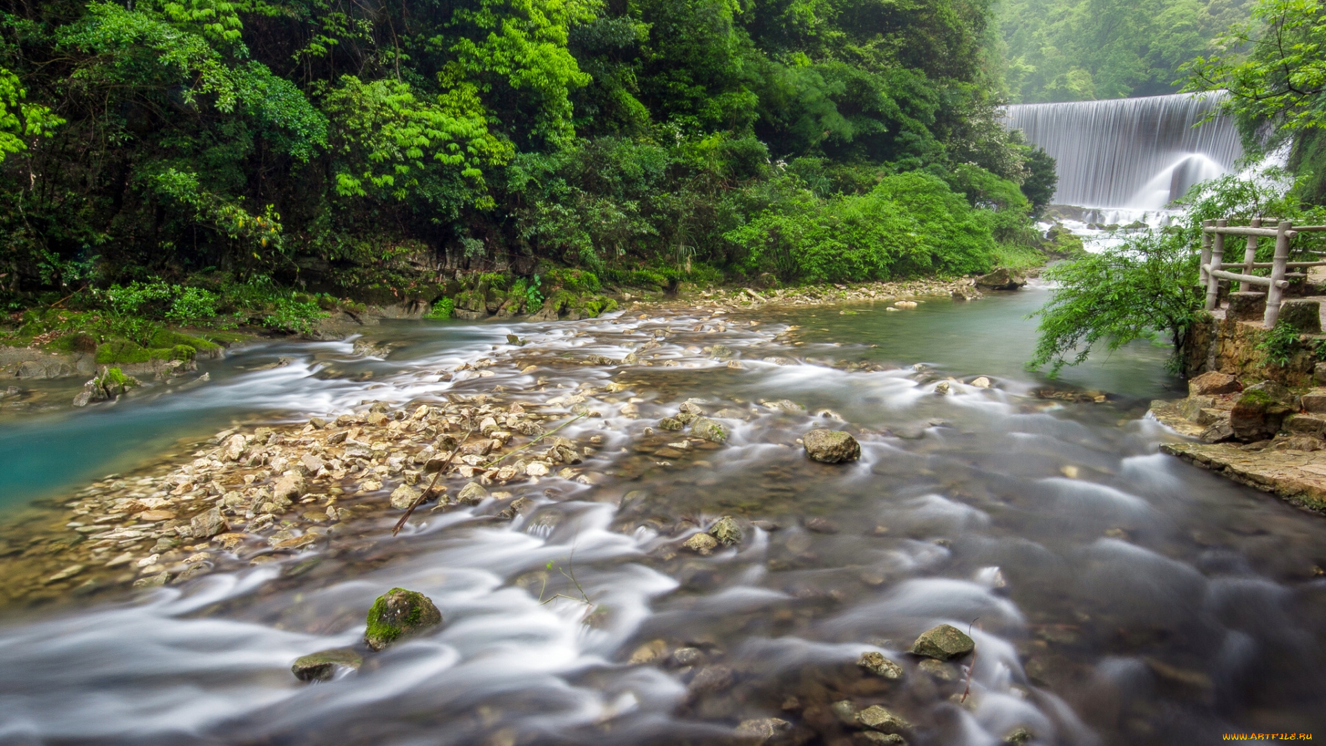 libo, guizhou, china, природа, реки, озера, либо, лес, водопад, река, китай