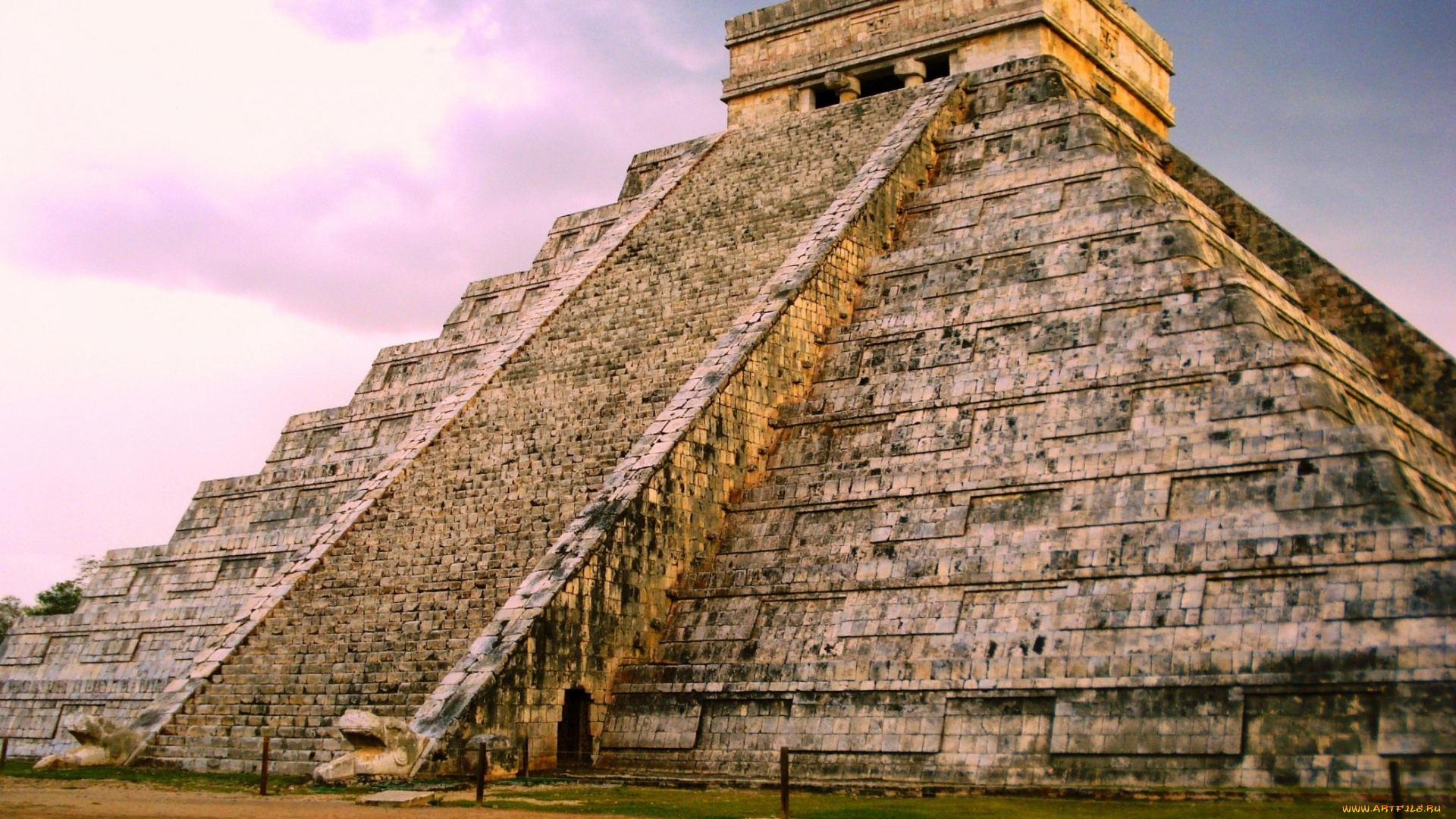 мексика, юкатан, писте, города, исторические, архитектурные, памятники, ступенчатая, пирамида