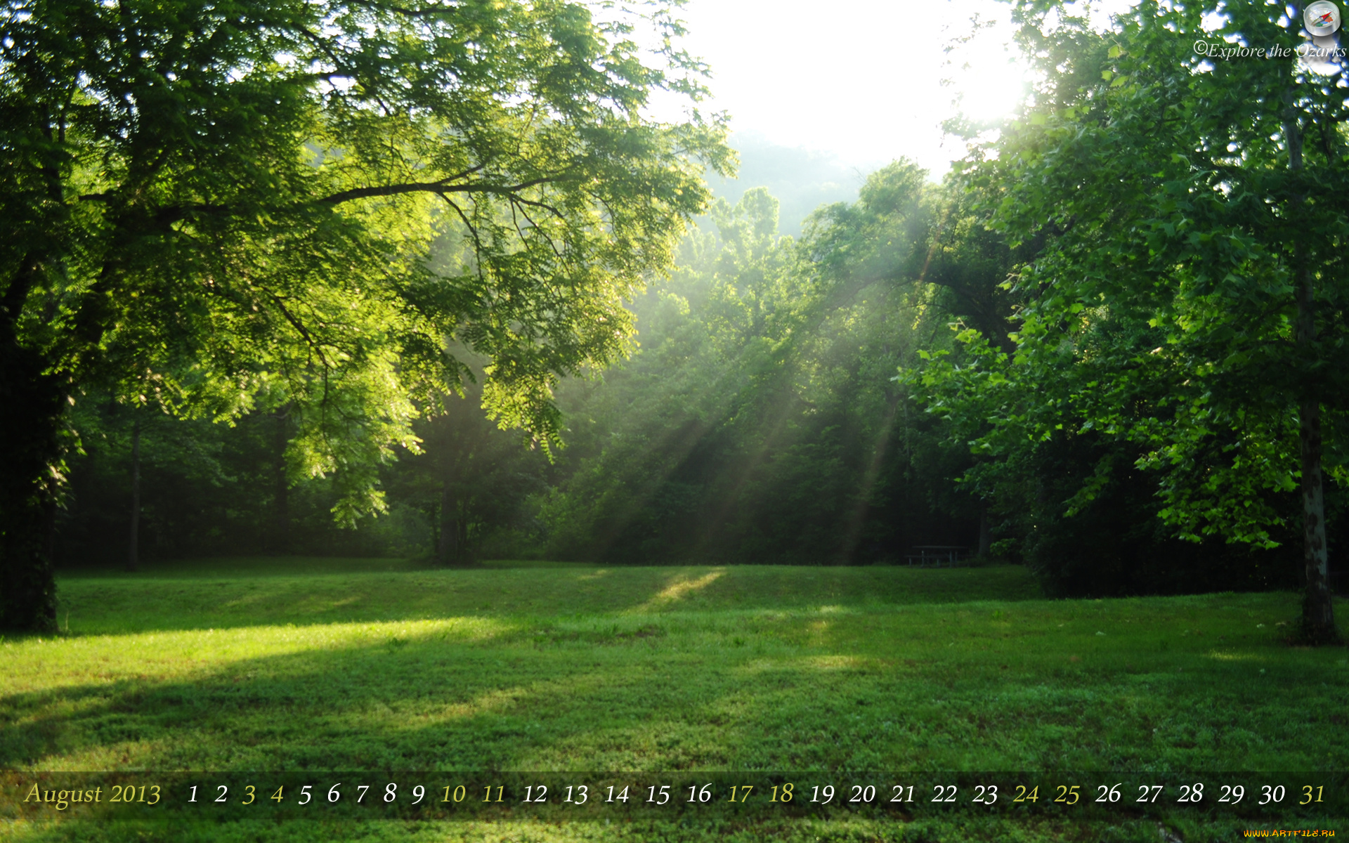 календари, природа, свет, деревья