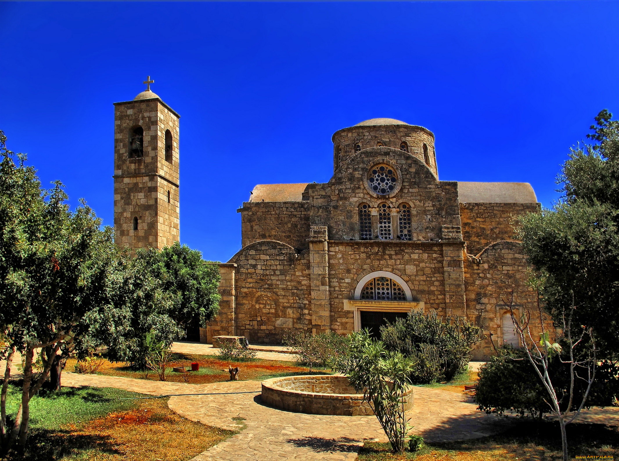 st, barnabas, monastery, salamis, north, cyprus, города, католические, соборы, костелы, аббатства, монастырь, кипр, ландшафт