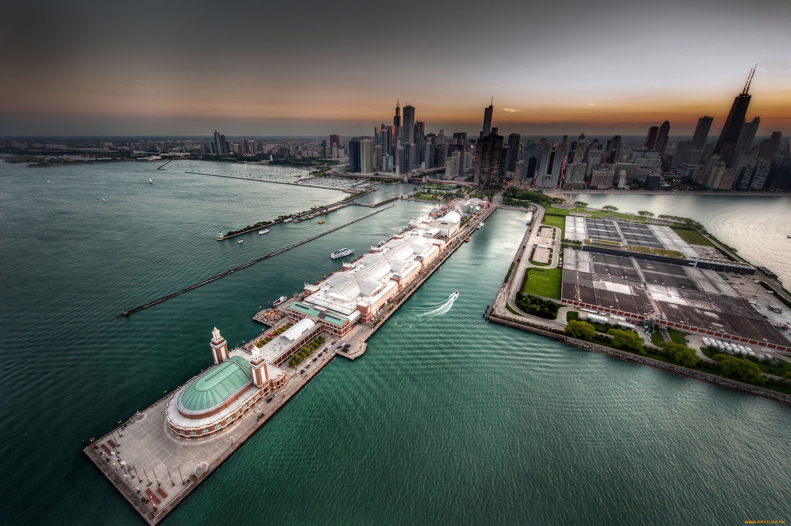 страны архитектура Чикаго Озеро Мичиган без смс