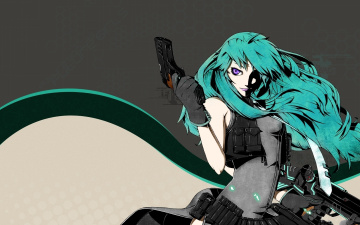 Картинка аниме vocaloid оружие hatsune miku art